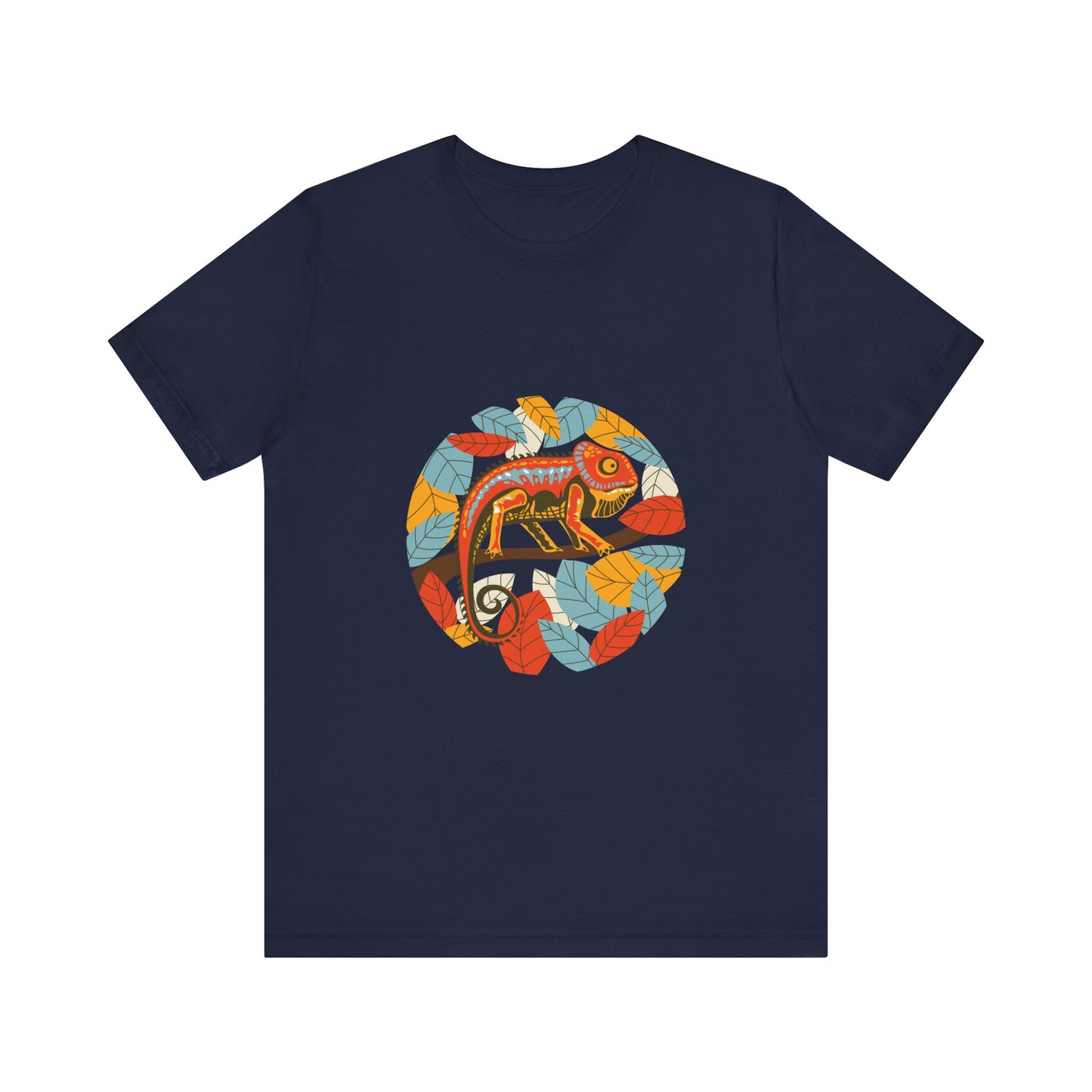 Leafy Chameleon Unisex Jersey Tee - Casual Everyday Wear - Great for Reptile Lovers