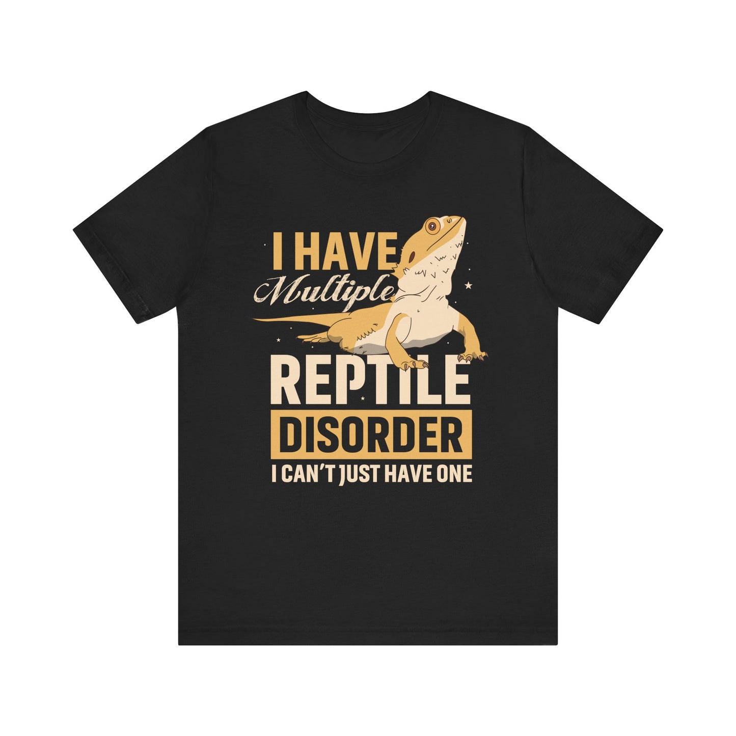 "Multiple Reptile Disorder" Print Unisex Jersey Tee - Casual Everyday Wear - Great for Reptile Lovers