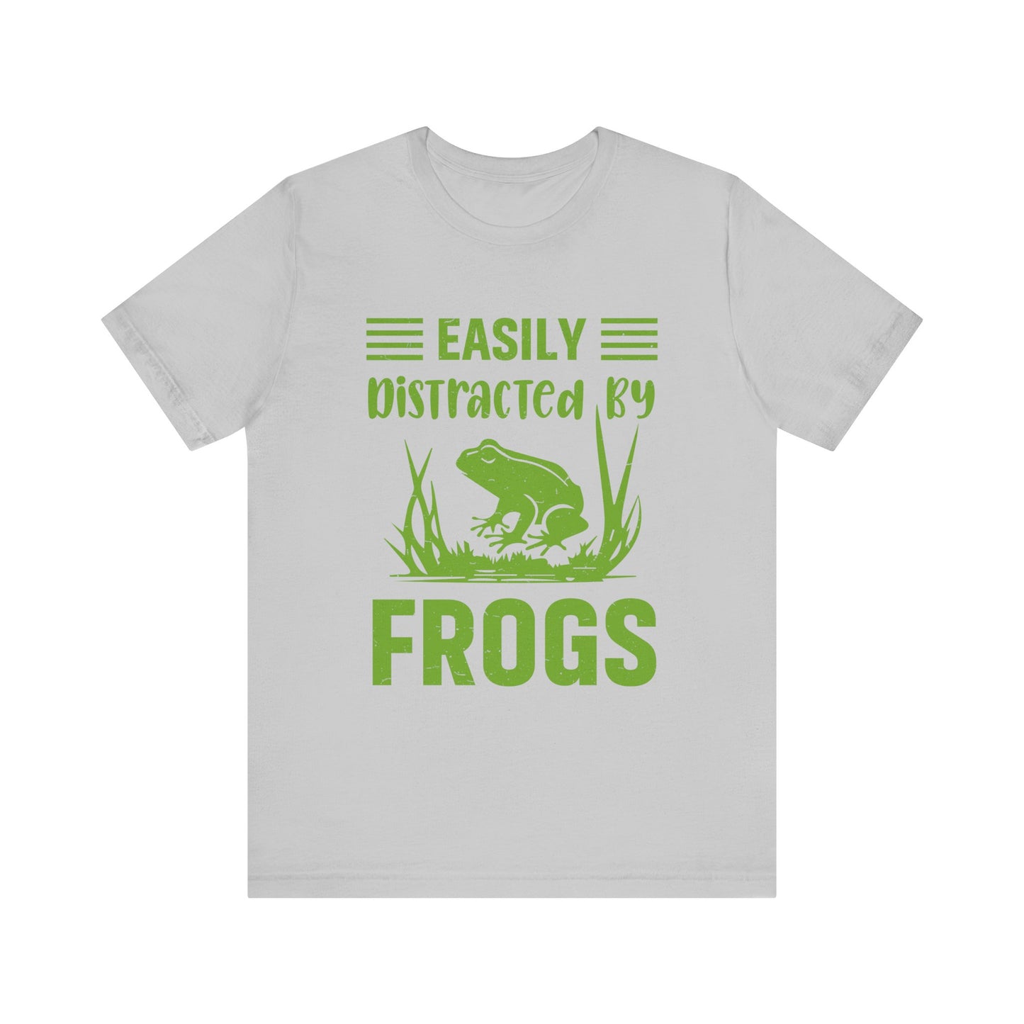 "Easily Distracted by Frogs" Print Unisex Jersey Tee - Casual Everyday Wear - Great for Reptile Lovers