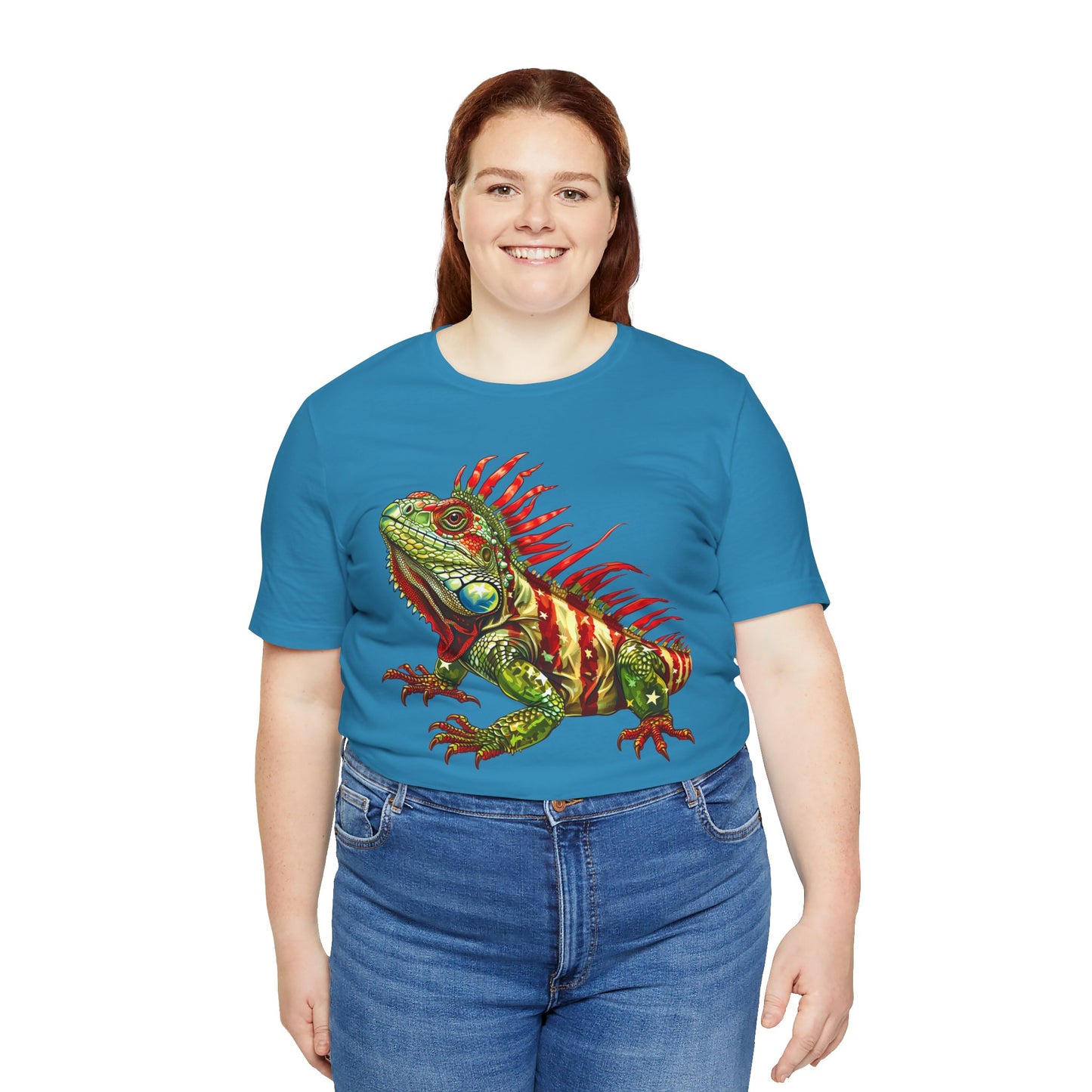 Flagged Iguana Unisex Jersey Tee - Casual Everyday Wear - Great for Reptile Lovers