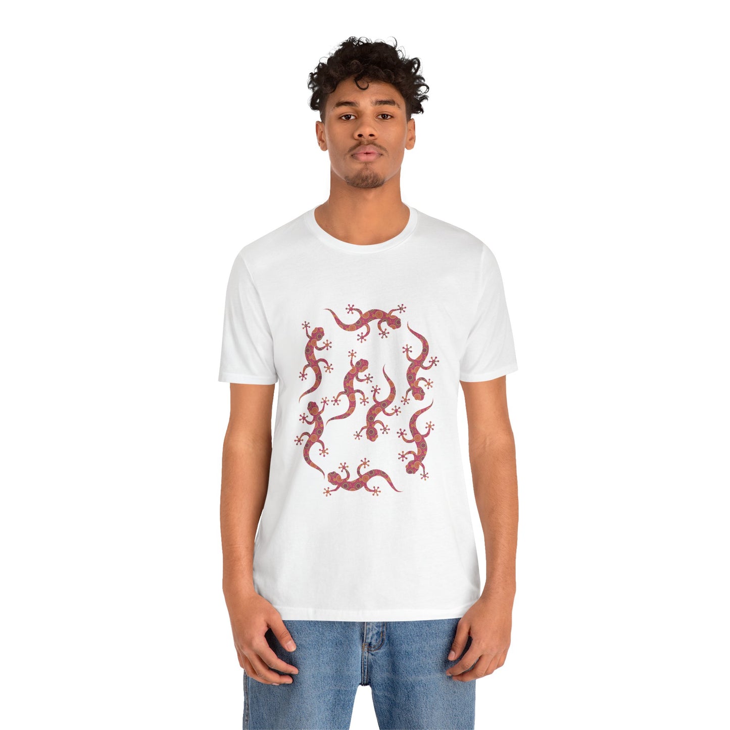 Lots of Geckos Unisex Jersey Tee - Casual Everyday Wear - Great for Reptile Lovers