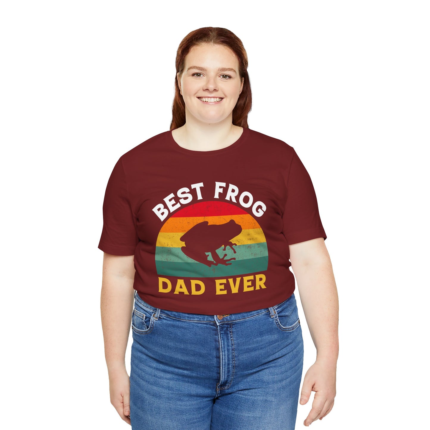 "Best Frog Dad" Print Unisex Jersey Tee - Casual Everyday Wear - Great for Reptile Lovers