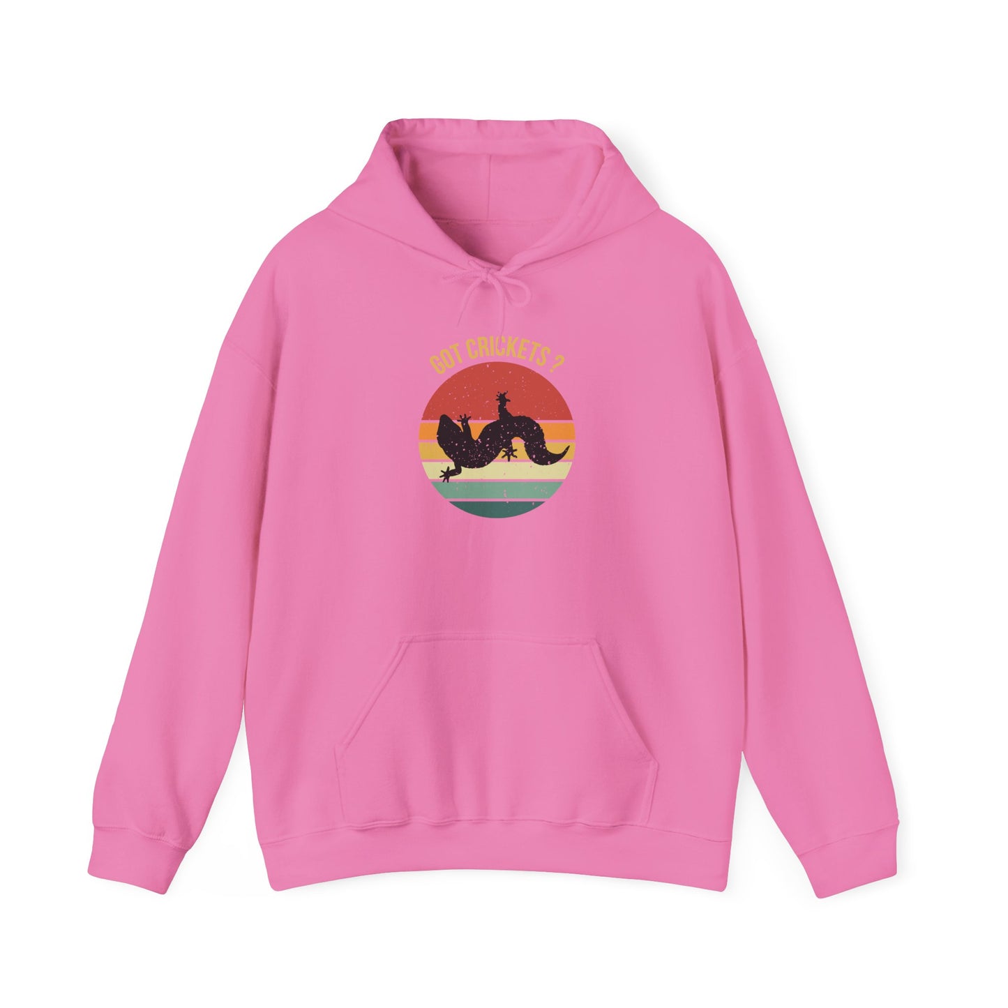 "Got Crickets" Unisex Hooded Sweatshirt with Bold Print - Great for Reptile Lovers