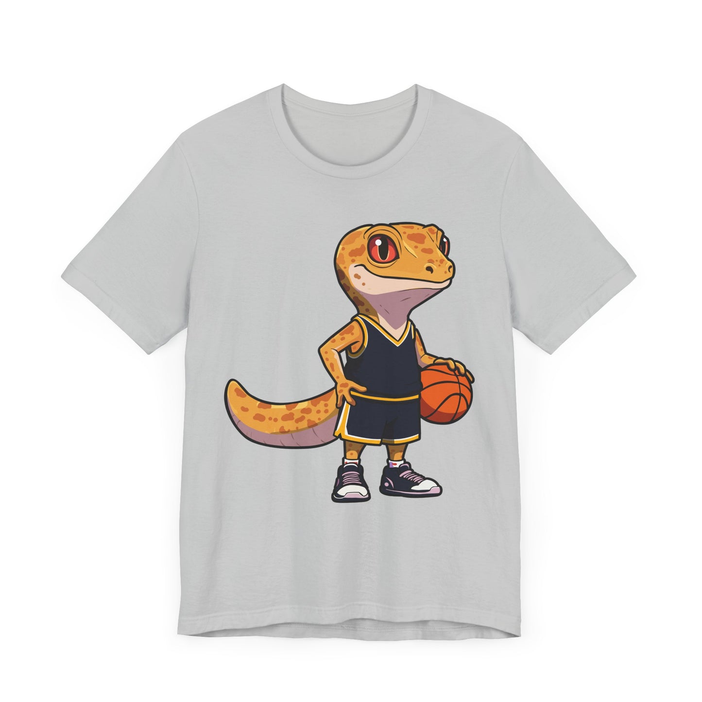 Basketball Gecko Unisex Jersey Tee - Casual Everyday Wear - Great for Reptile Lovers