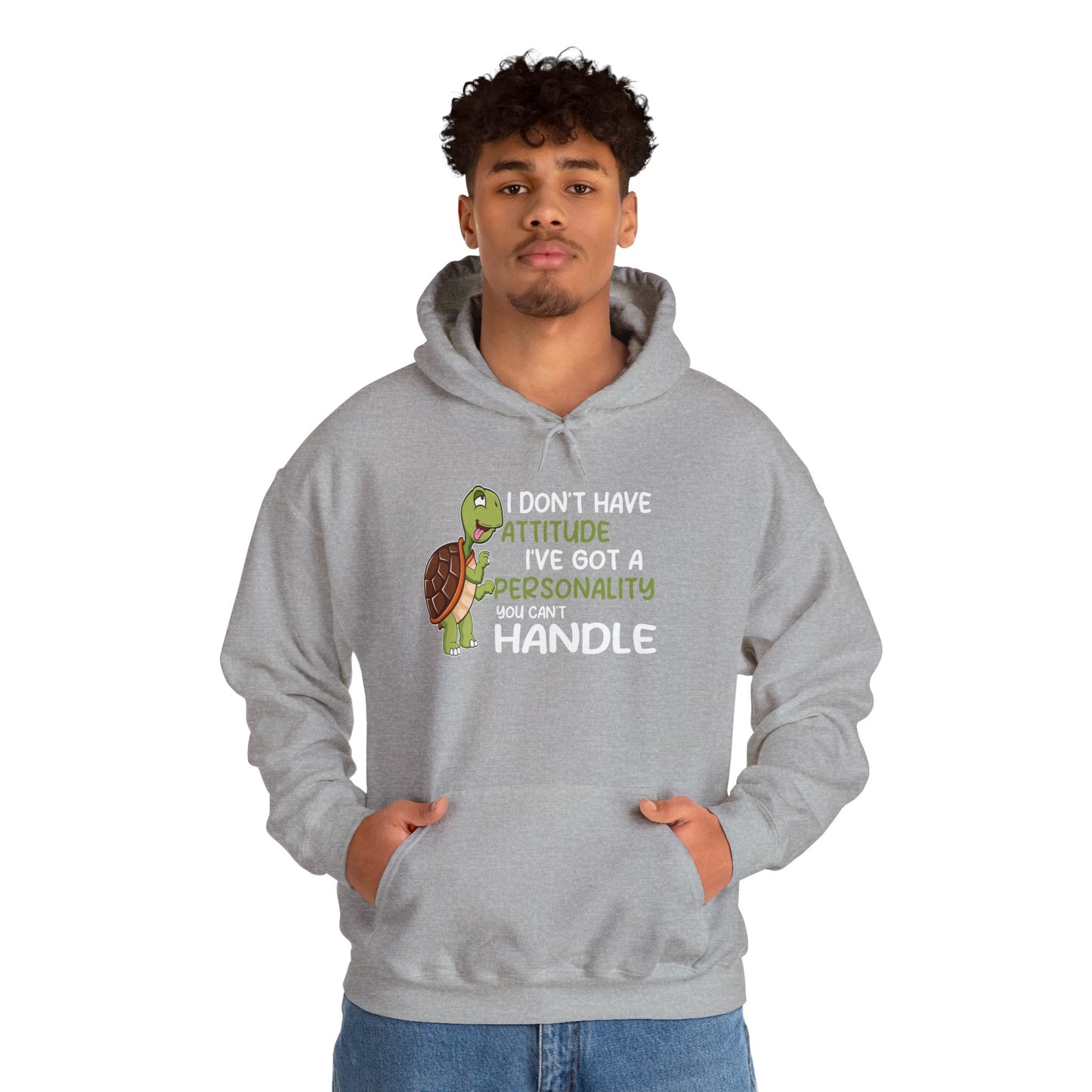 "A Personality You Can't Handle" Cozy Unisex Hooded Sweatshirt with Bold Print - Great for Reptile Lovers