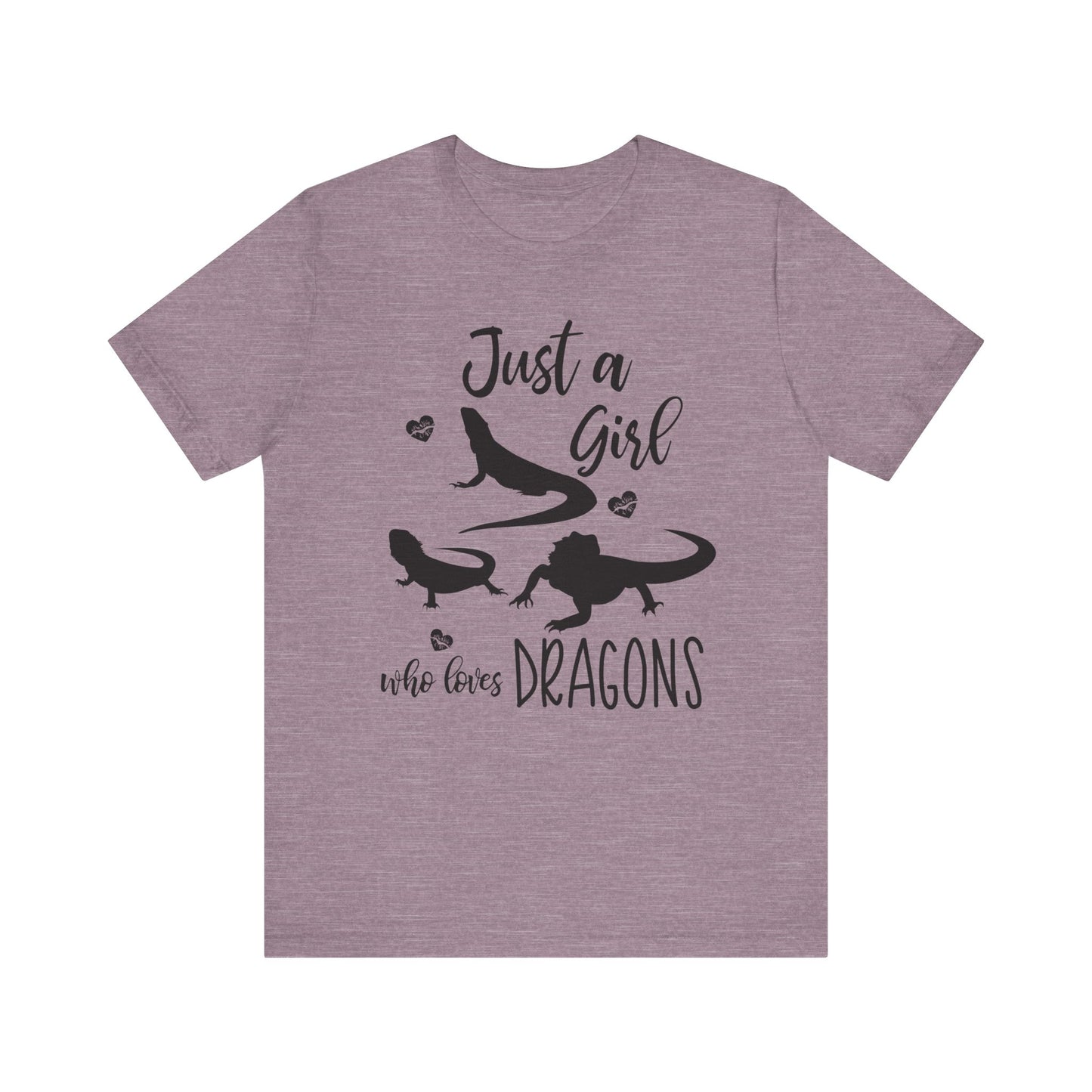 "Girl Who Loves Bearded Dragons" Unisex Jersey Tee - Casual Everyday Wear - Great for Reptile Lovers