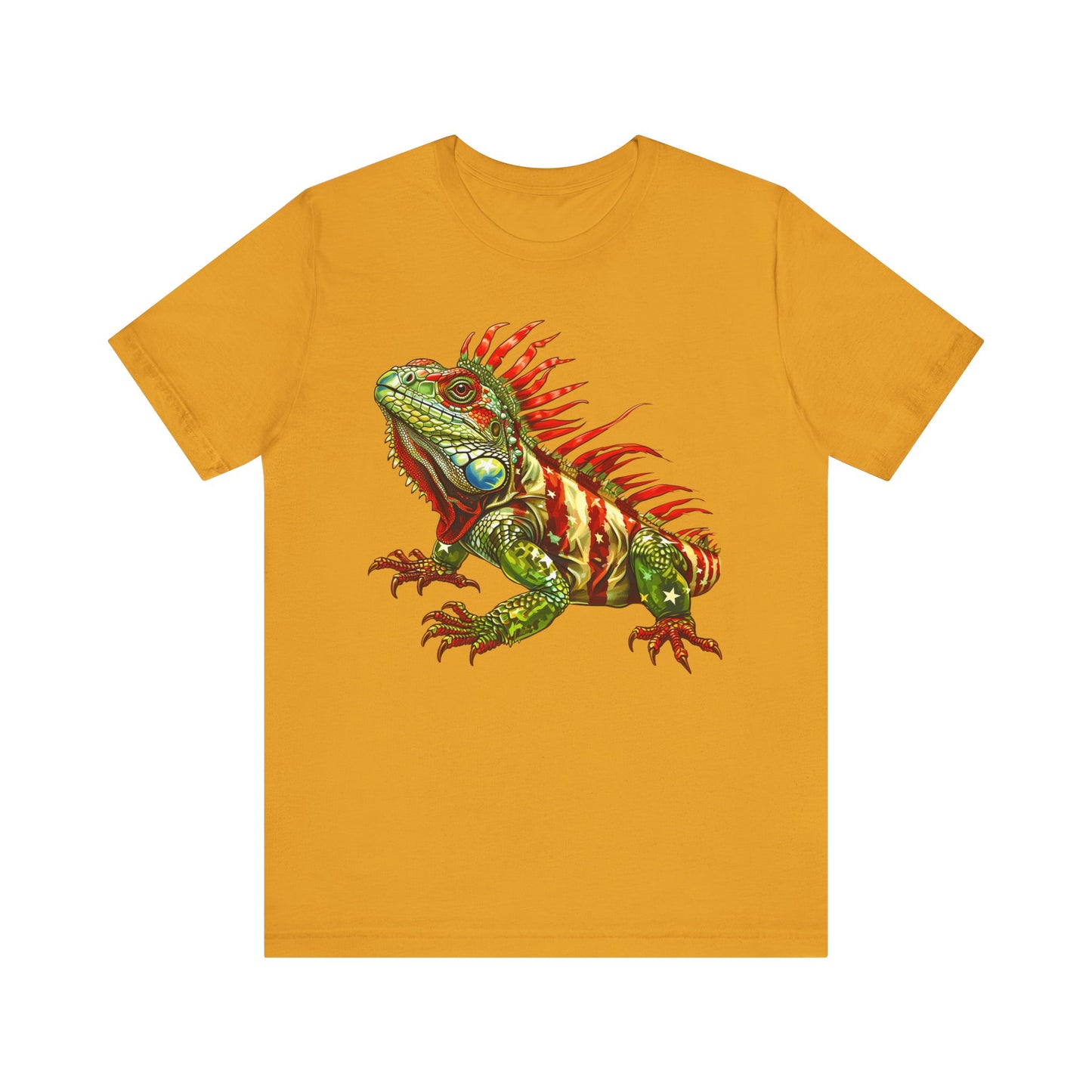 Flagged Iguana Unisex Jersey Tee - Casual Everyday Wear - Great for Reptile Lovers