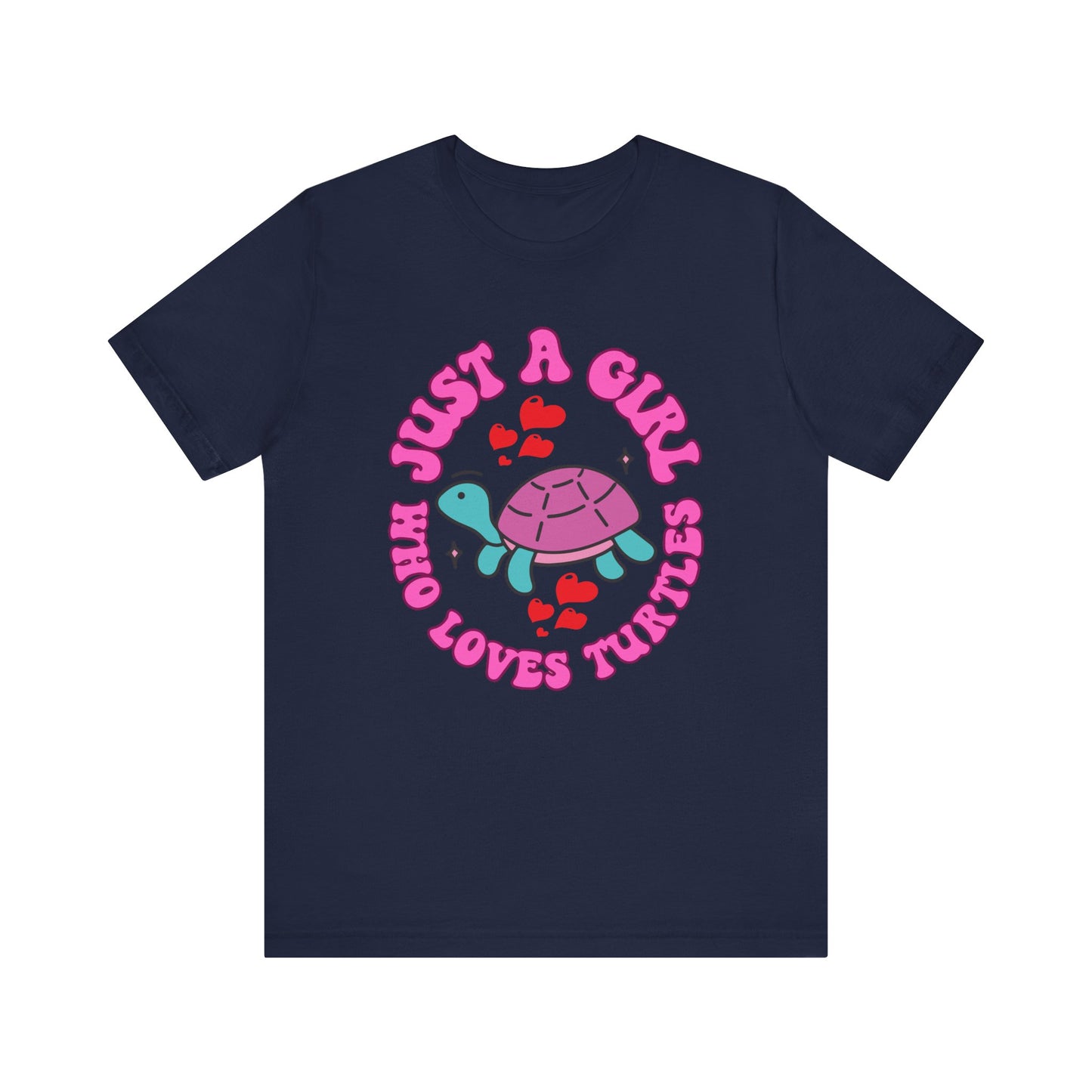 "Just a Girl Who Loves Turtles" Unisex Jersey Tee - Casual Everyday Wear - Great for Reptile Lovers