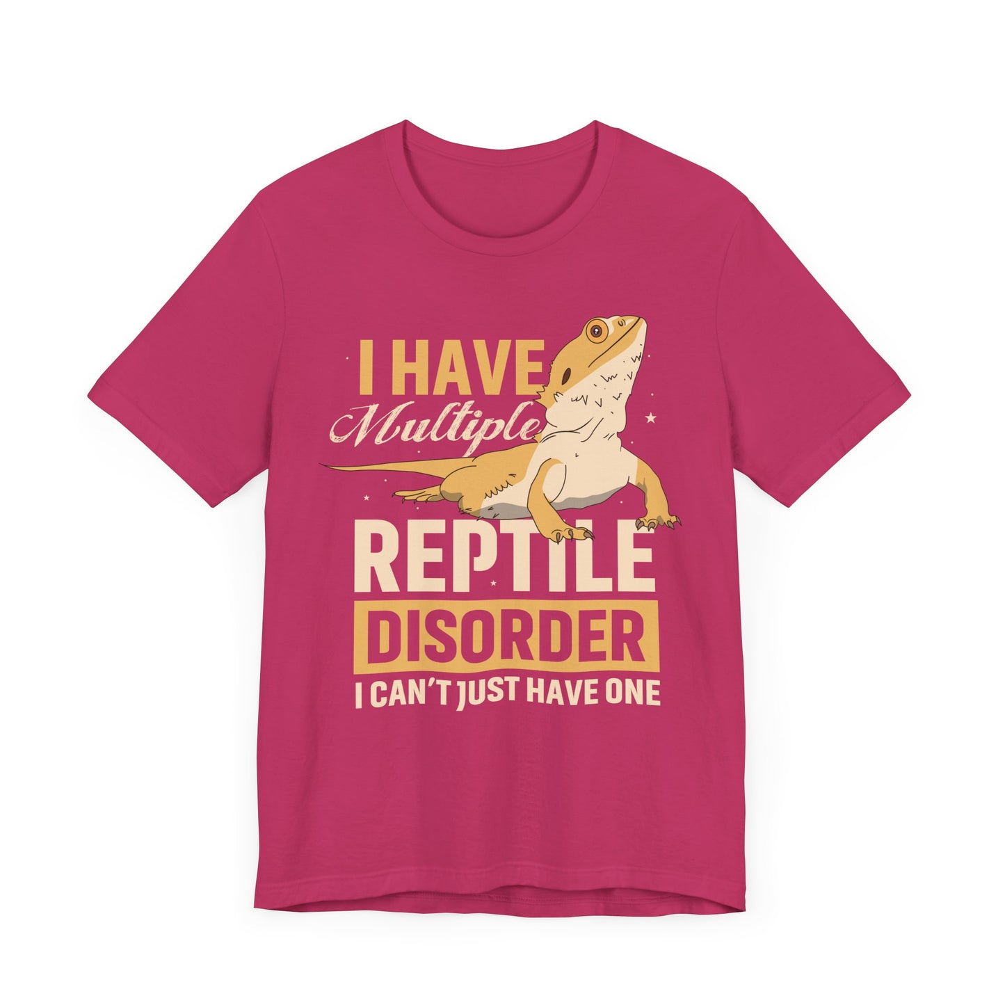 "Multiple Reptile Disorder" Print Unisex Jersey Tee - Casual Everyday Wear - Great for Reptile Lovers