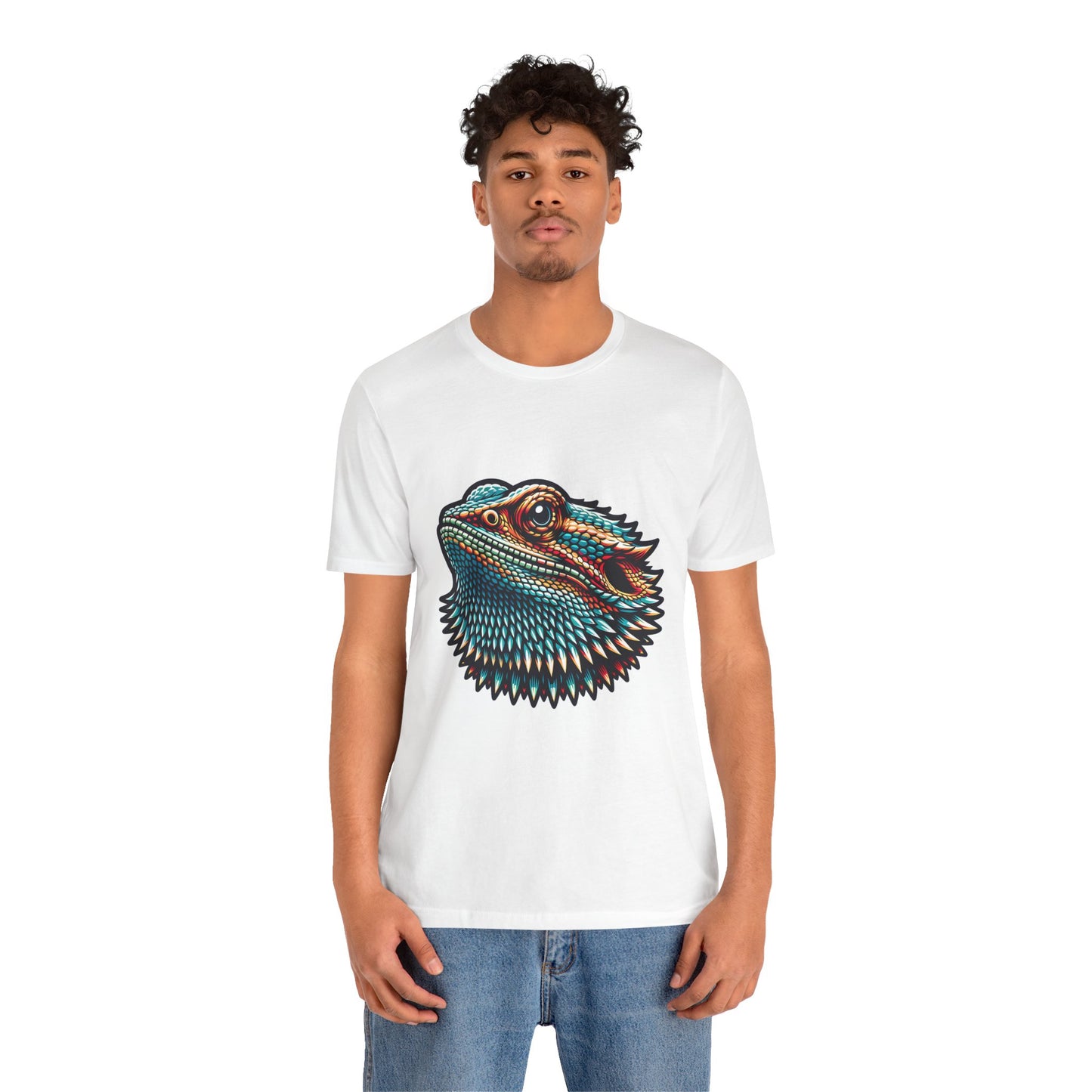Beardie Head Unisex Jersey Tee - Casual Everyday Wear - Great for Reptile Lovers