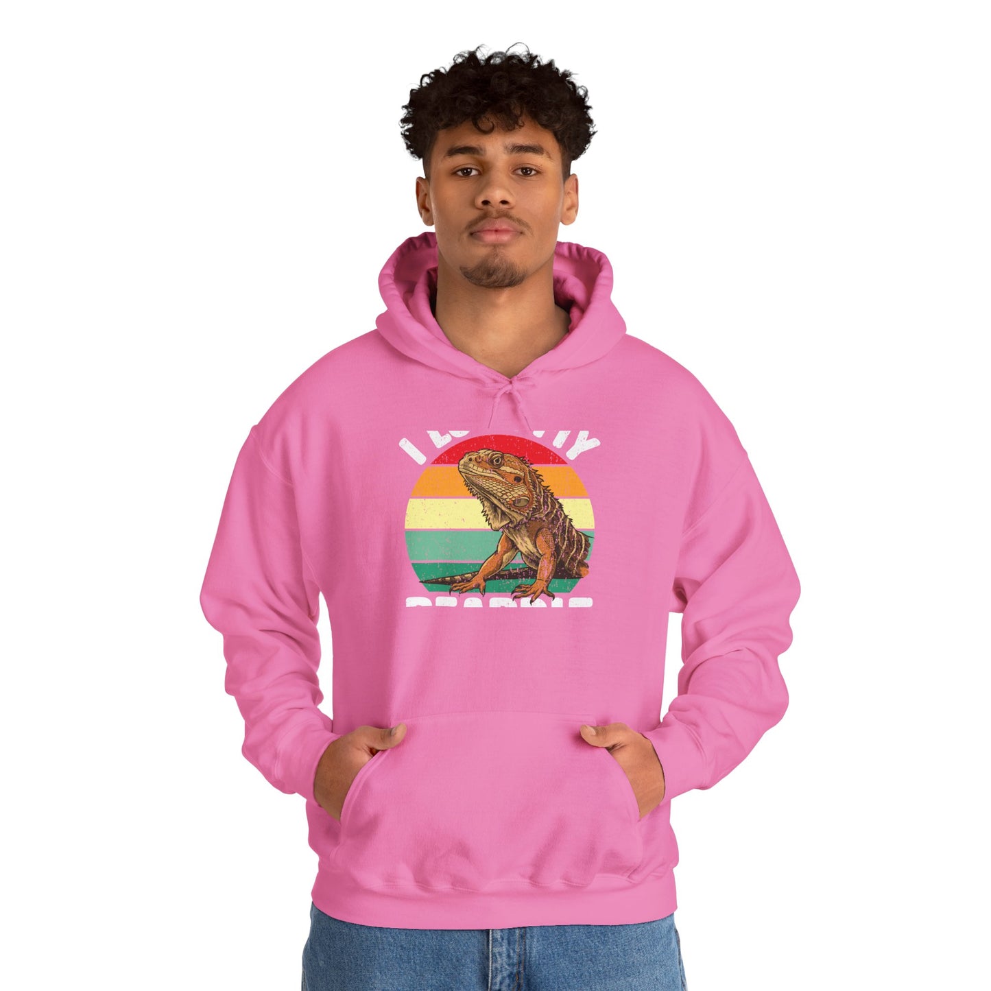 Beardie Unisex Hooded Sweatshirt with Bold Print - Great for Reptile Lovers