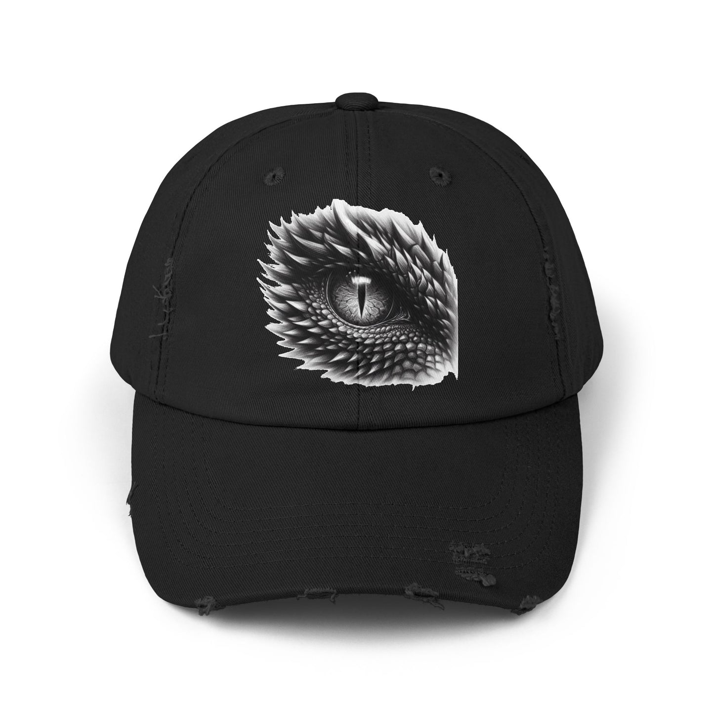 Reptile Eye Unisex Distressed Cap - Casual Streetwear Hat for Everyday Use - Great for Reptile Lovers