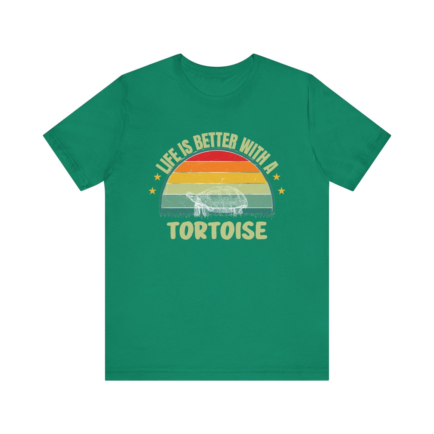 "Life is Better with a Tortoise" Unisex Jersey Tee - Casual Everyday Wear - Great for Reptile Lovers