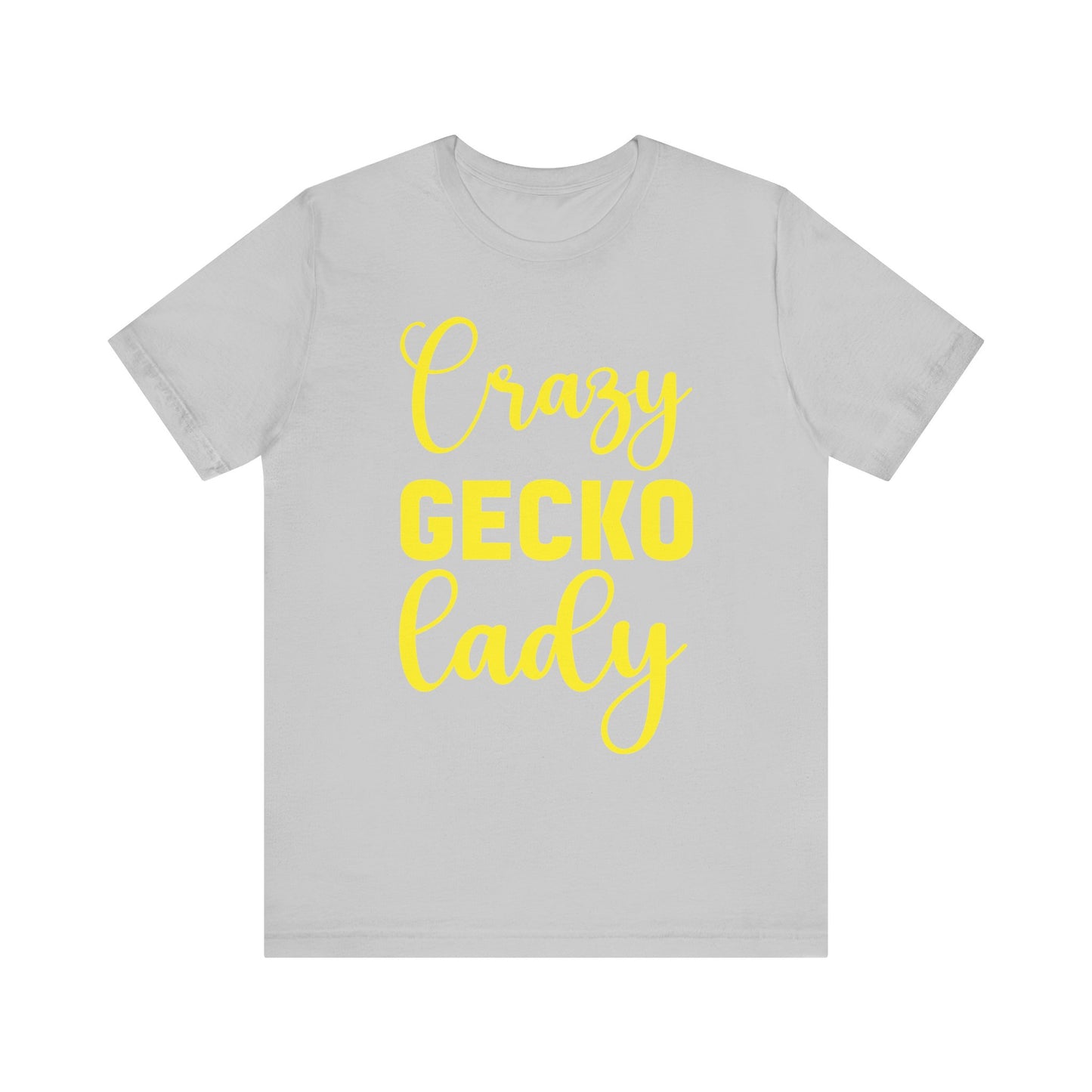 "Crazy Gecko Lady" Unisex Jersey Tee - Casual Everyday Wear - Great for Reptile Lovers