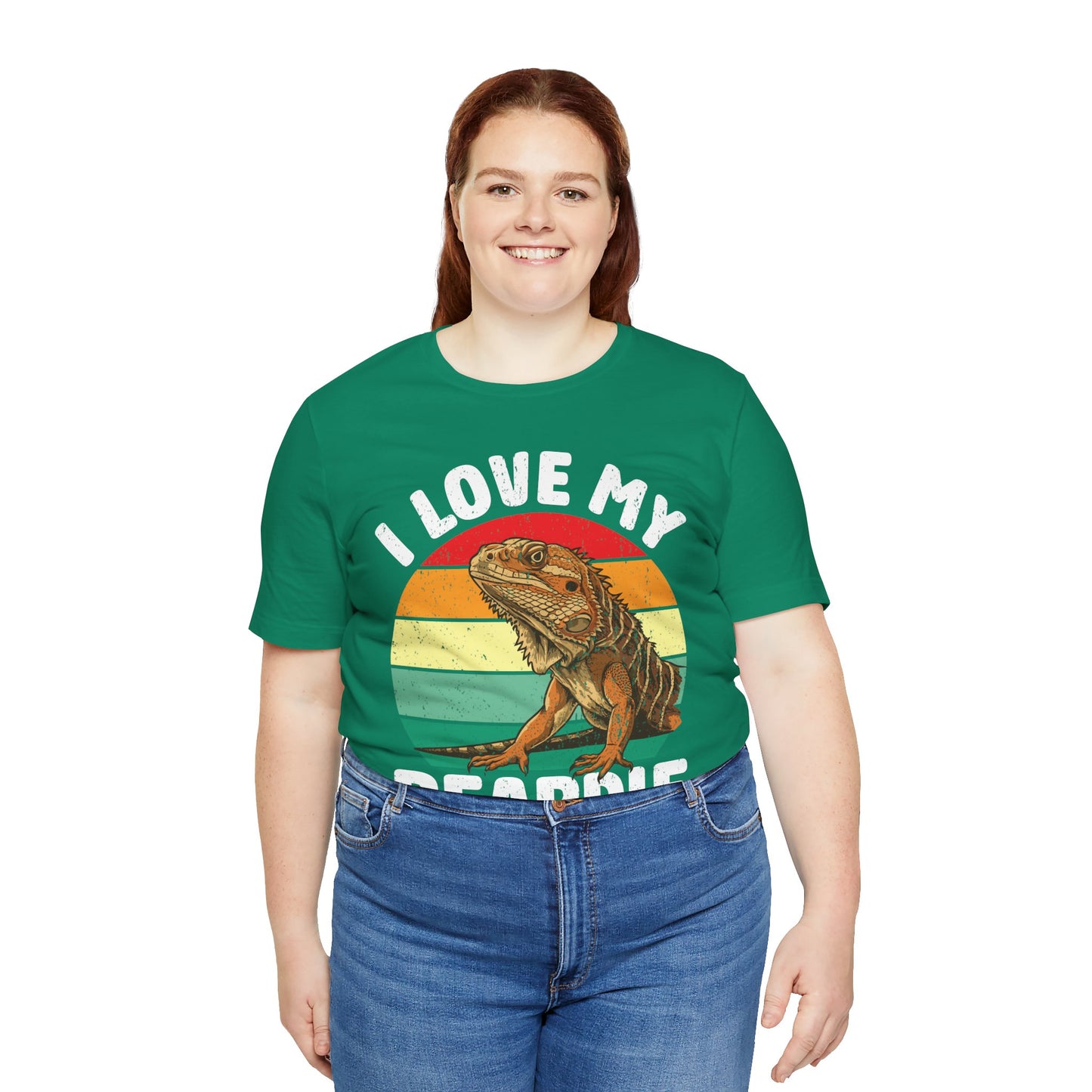 "I Love My Beardie" Unisex Jersey Tee - Casual Everyday Wear - Great for Reptile Lovers