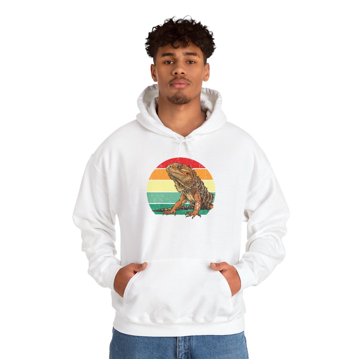 Beardie Unisex Hooded Sweatshirt with Bold Print - Great for Reptile Lovers
