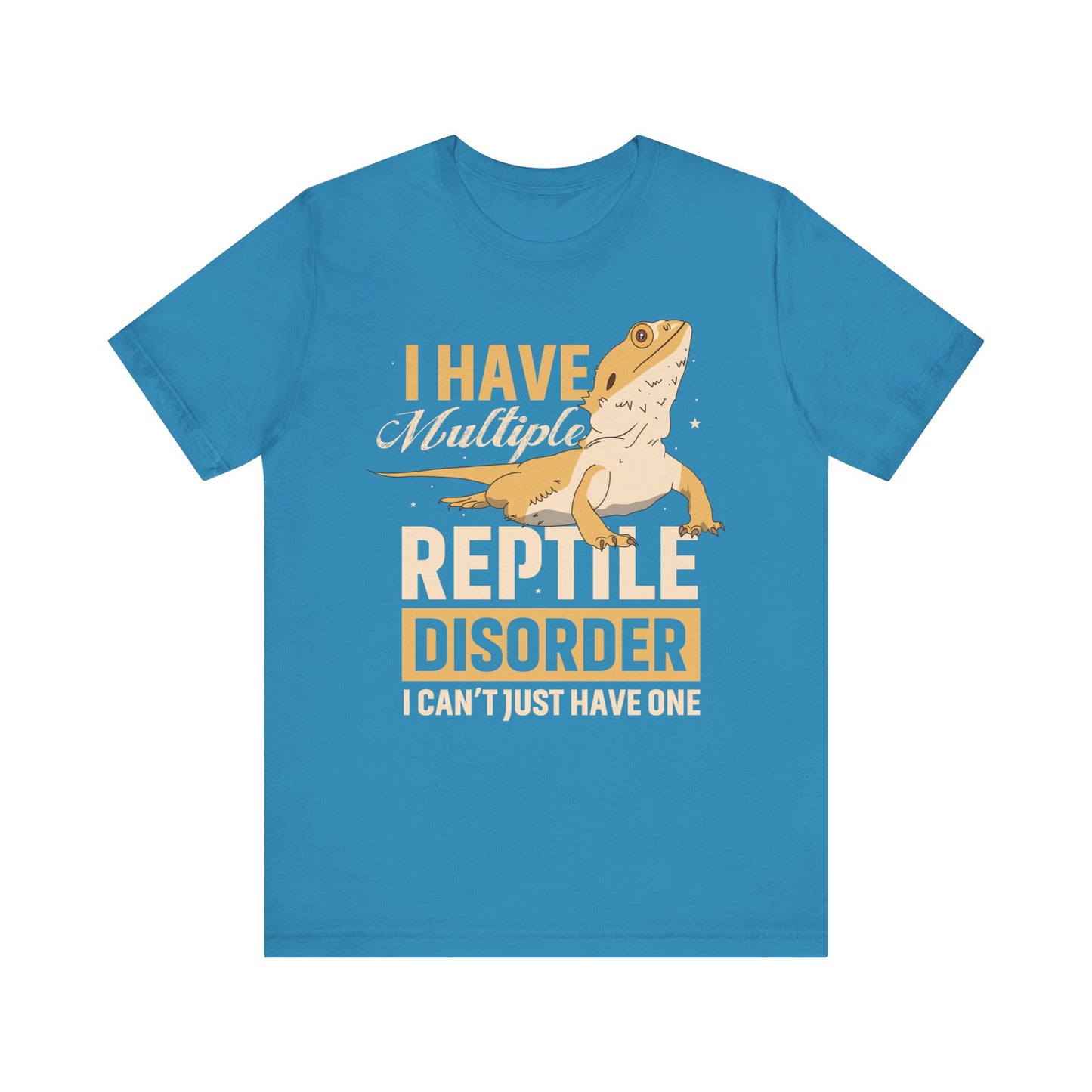 "Multiple Reptile Disorder" Print Unisex Jersey Tee - Casual Everyday Wear - Great for Reptile Lovers