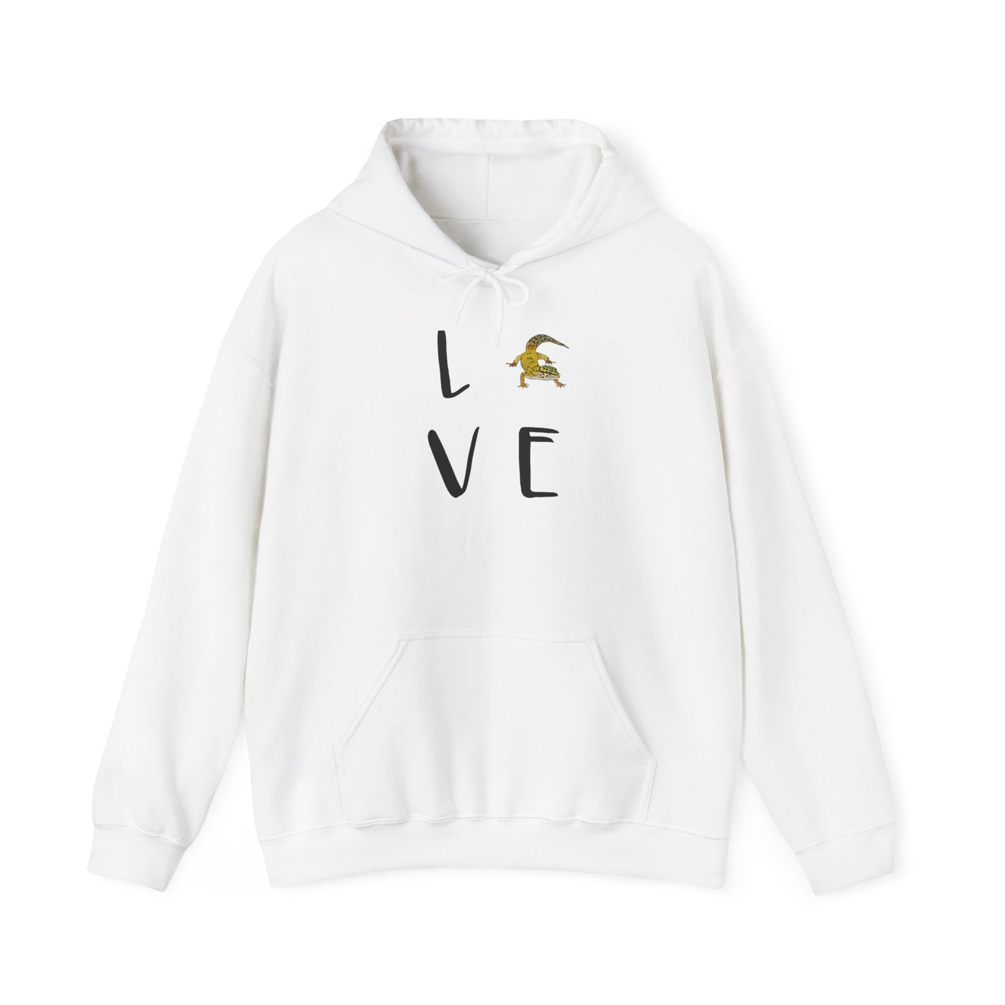 Leopard Love Cozy Unisex Hooded Sweatshirt with Bold Print - Great for Reptile Lovers