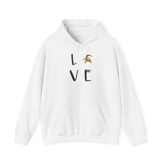 Leopard Love Cozy Unisex Hooded Sweatshirt with Bold Print - Great for Reptile Lovers
