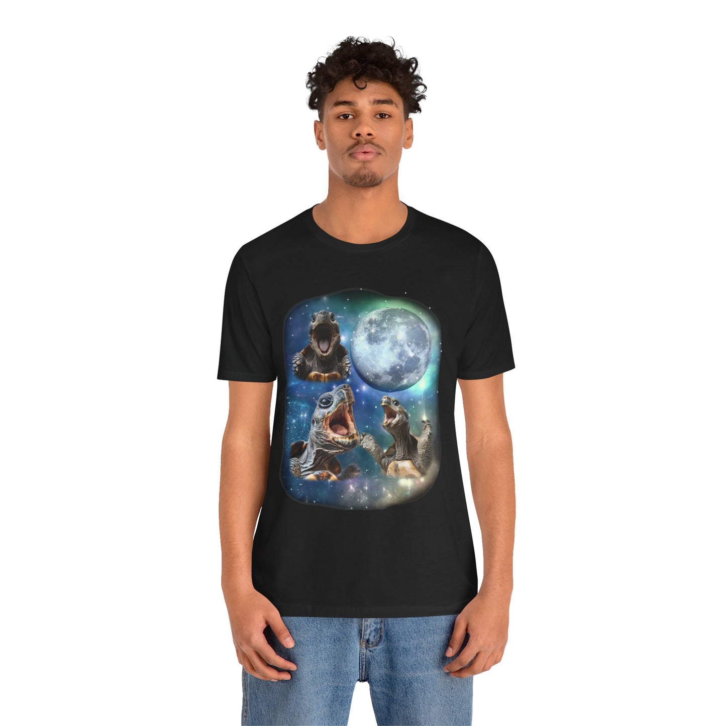 Tortoise Howling at the Moon Unisex Jersey Tee - Casual Everyday Wear - Great for Reptile Lovers