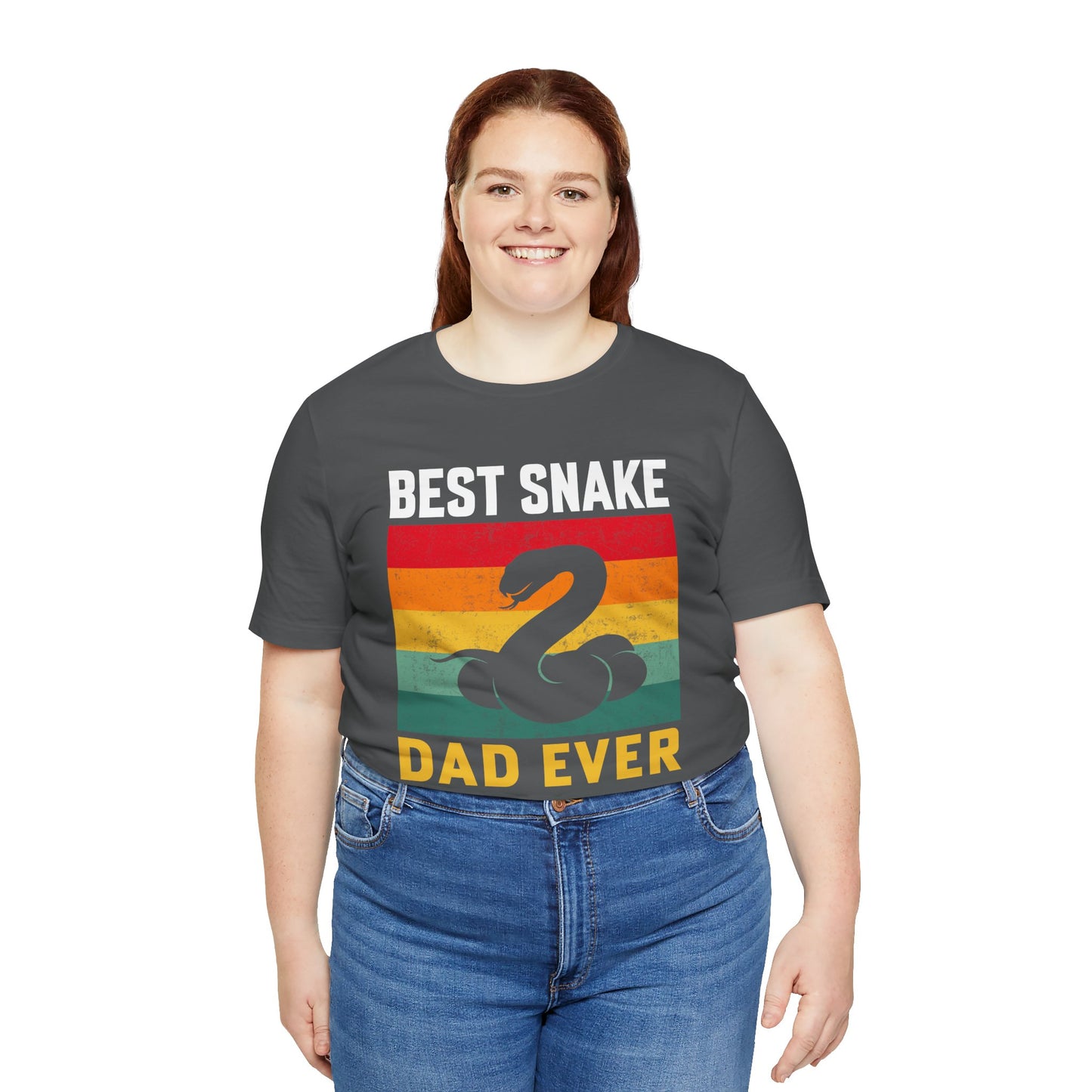 "Best Snake Dad" Unisex Jersey Tee - Casual Everyday Wear - Great for Reptile Lovers