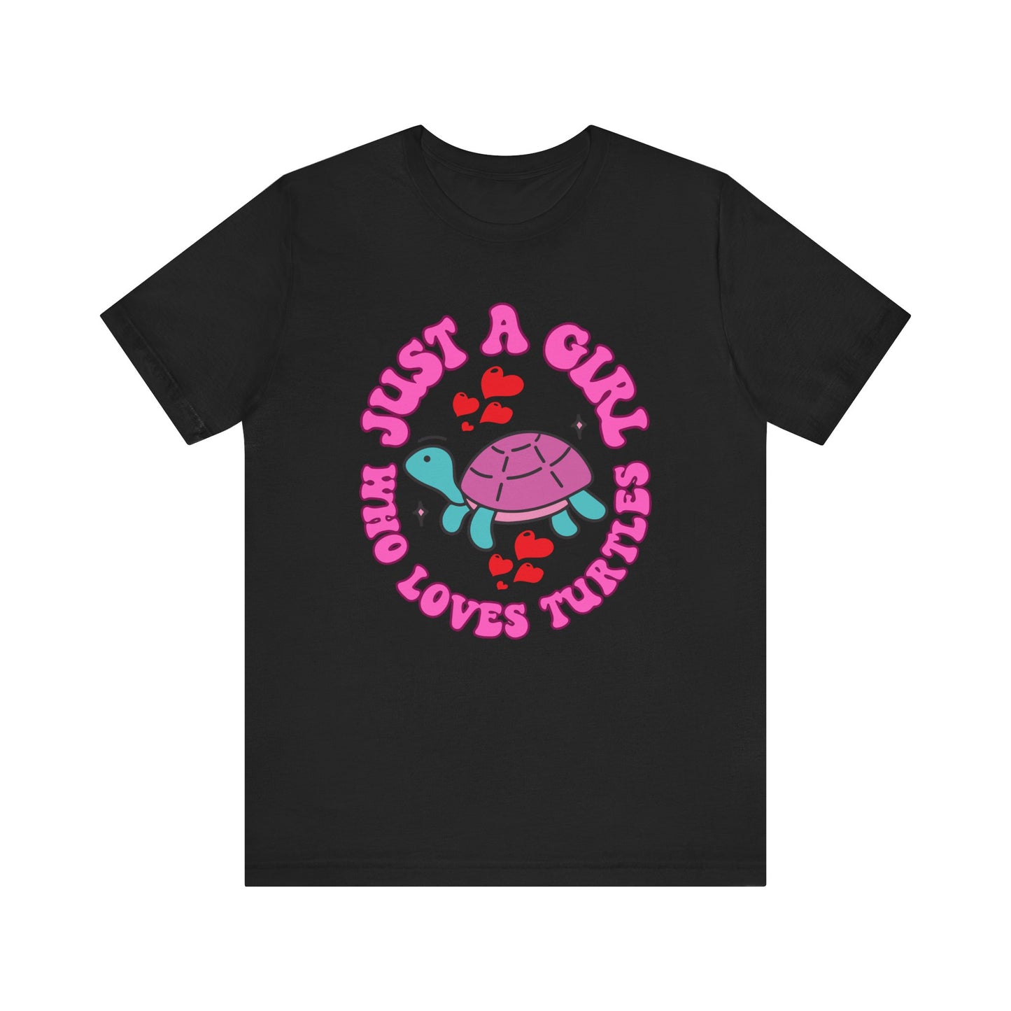 "Just a Girl Who Loves Turtles" Unisex Jersey Tee - Casual Everyday Wear - Great for Reptile Lovers