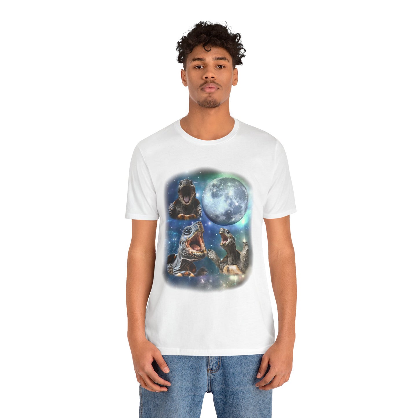 Tortoise Howling at the Moon Unisex Jersey Tee - Casual Everyday Wear - Great for Reptile Lovers