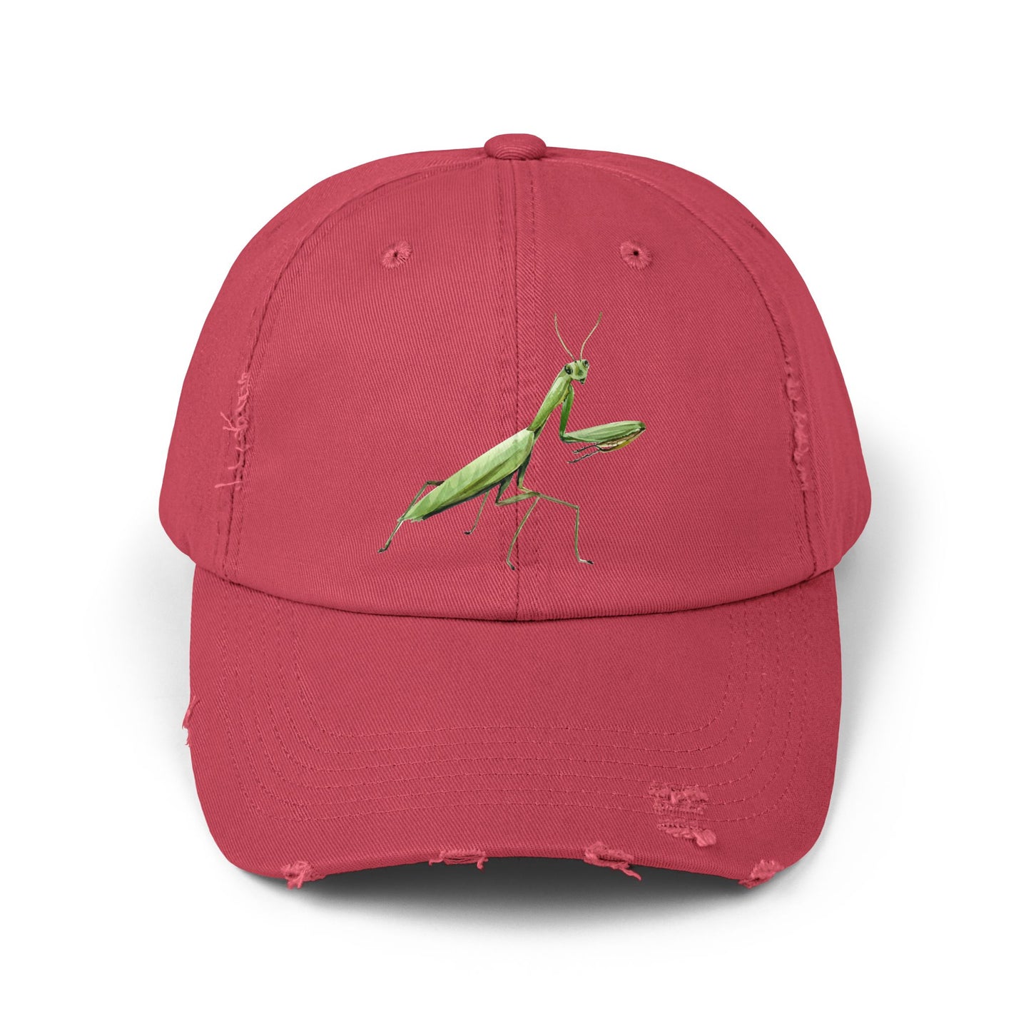 Praying Mantis Unisex Distressed Cap - Casual Streetwear Hat for Everyday Use - Great for Reptile Lovers