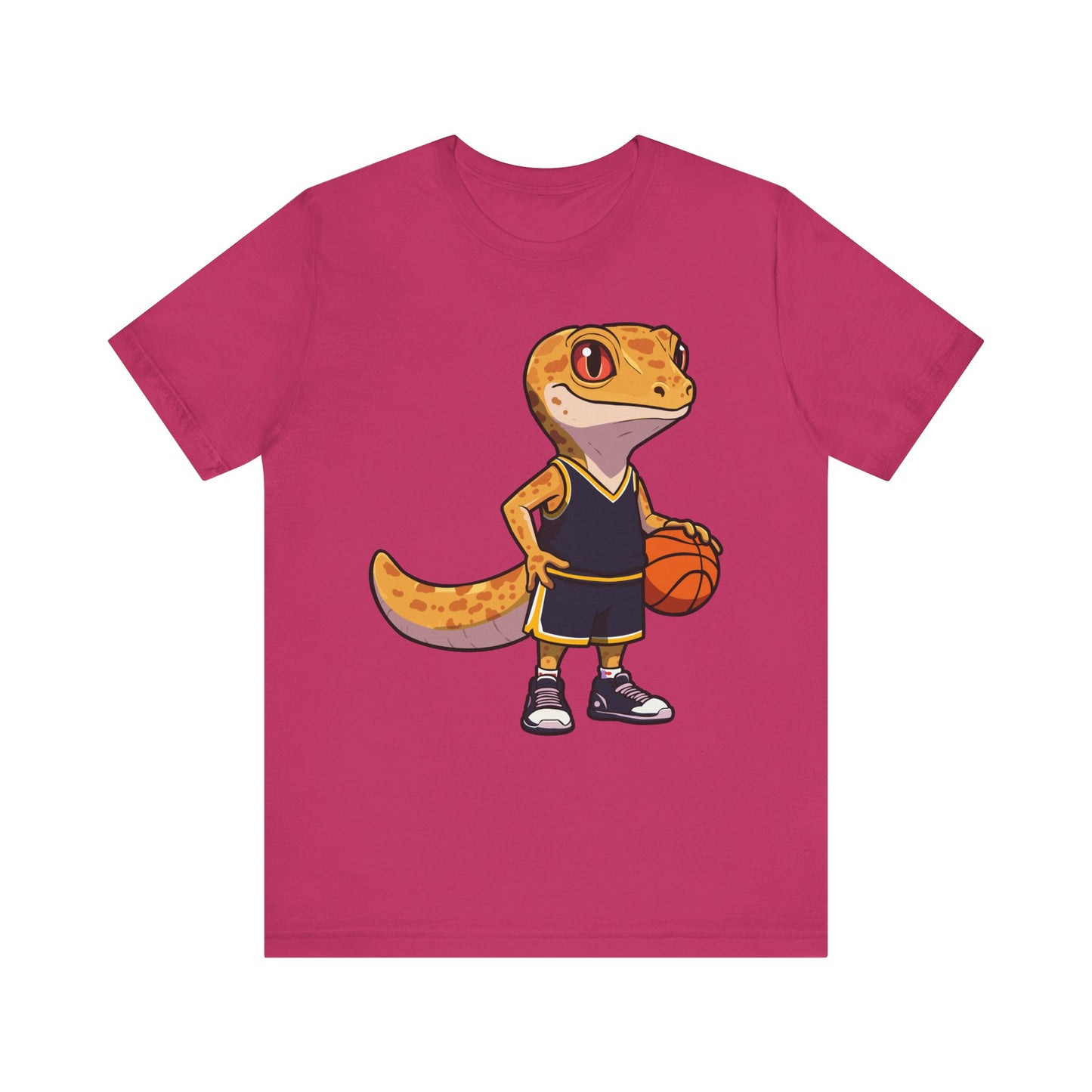 Basketball Gecko Unisex Jersey Tee - Casual Everyday Wear - Great for Reptile Lovers