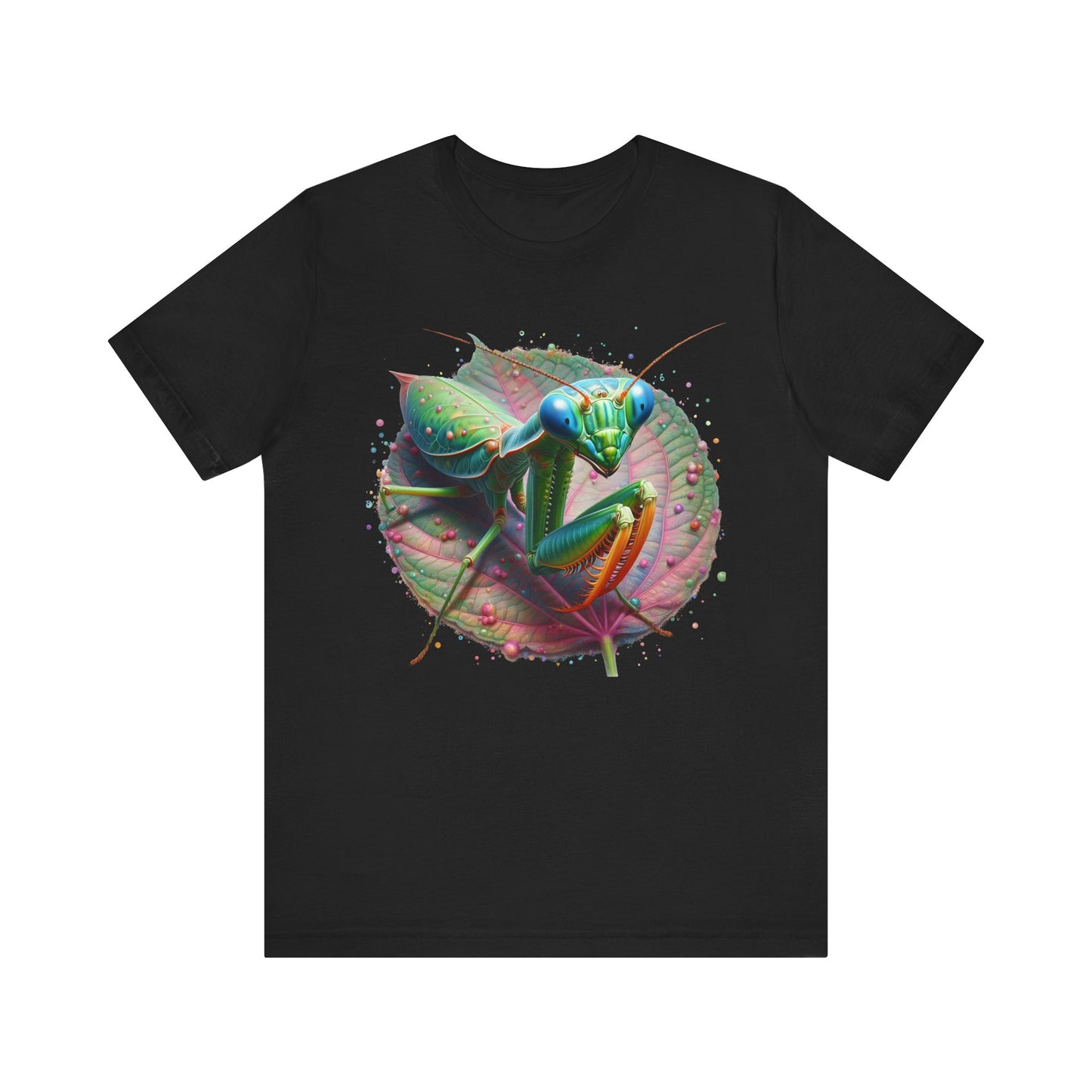 Mantis on a Leaf Unisex Jersey Tee - Casual Everyday Wear - Great for Reptile Lovers