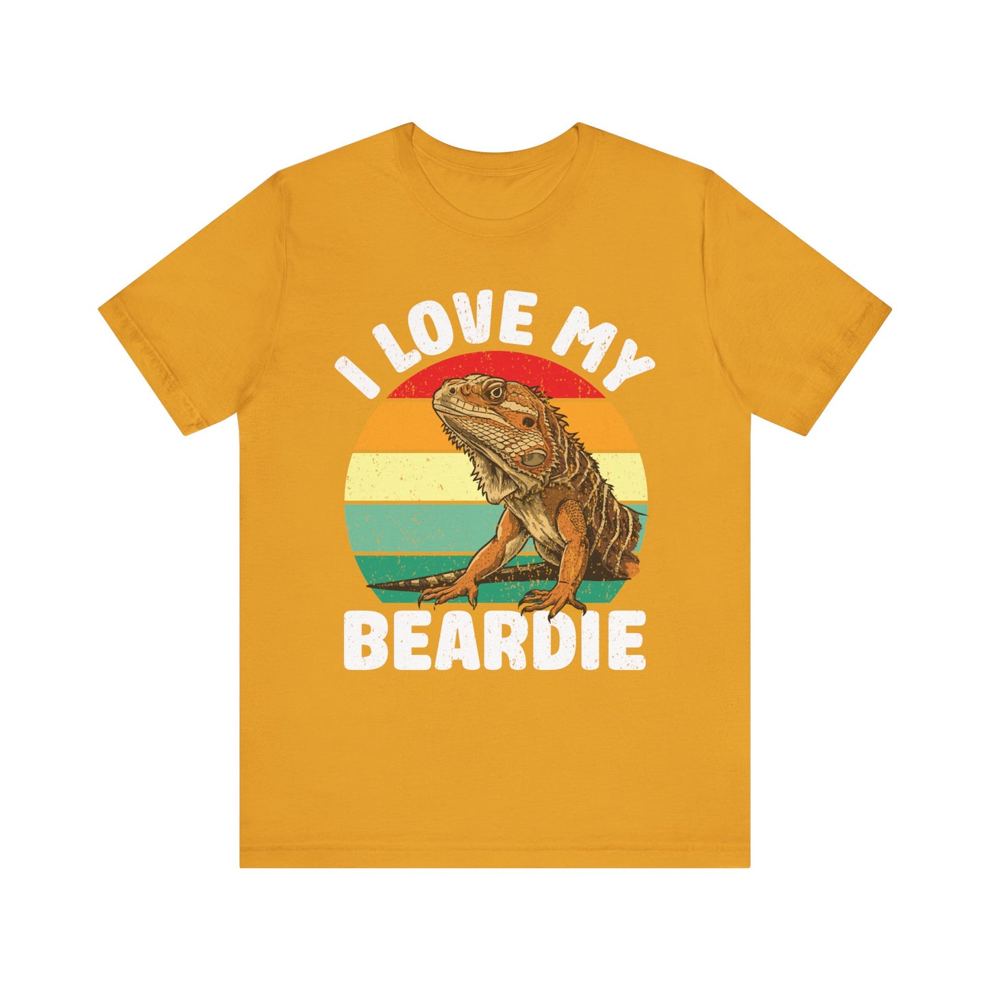 "I Love My Beardie" Unisex Jersey Tee - Casual Everyday Wear - Great for Reptile Lovers