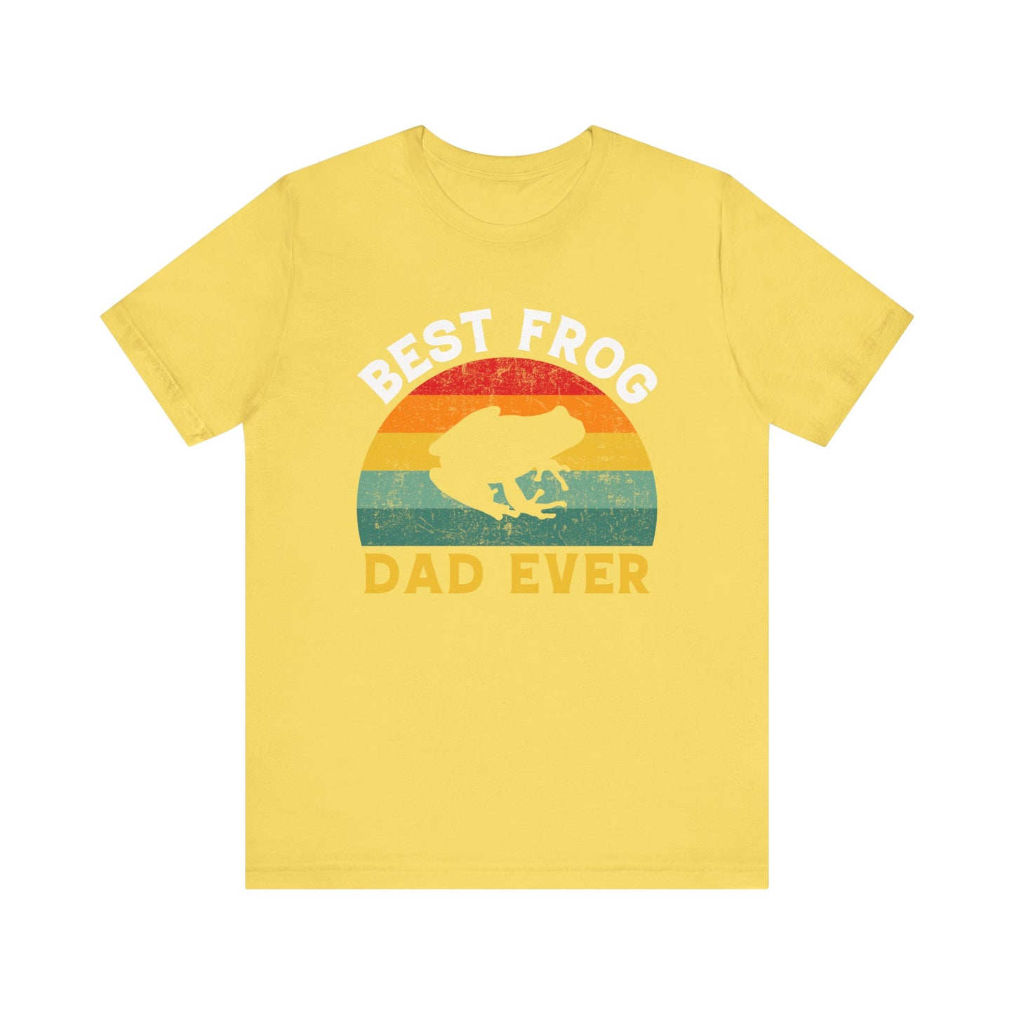 "Best Frog Dad" Print Unisex Jersey Tee - Casual Everyday Wear - Great for Reptile Lovers