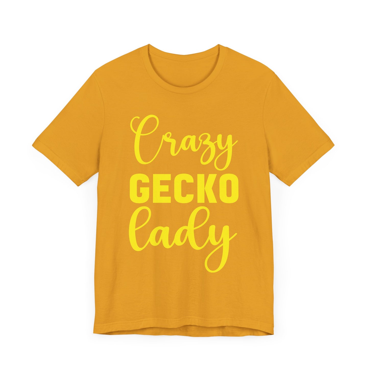 "Crazy Gecko Lady" Unisex Jersey Tee - Casual Everyday Wear - Great for Reptile Lovers