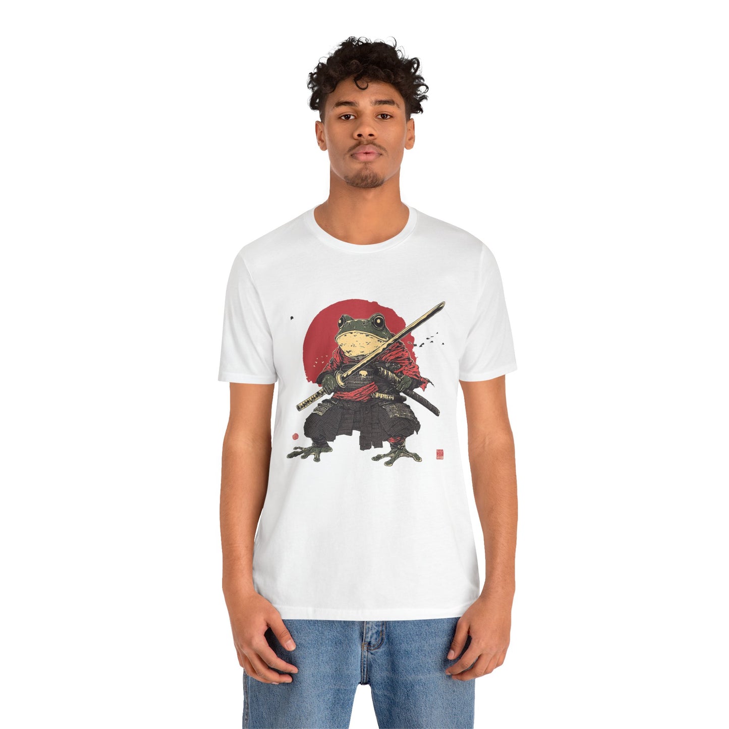 Samurai Frog Unisex Jersey Tee - Casual Everyday Wear - Great for Reptile Lovers