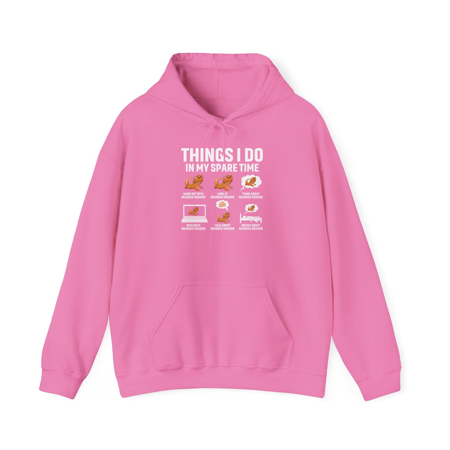 "Things I Do In My Spare Time" Unisex Hooded Sweatshirt with Bold Print - Great for Reptile Lovers