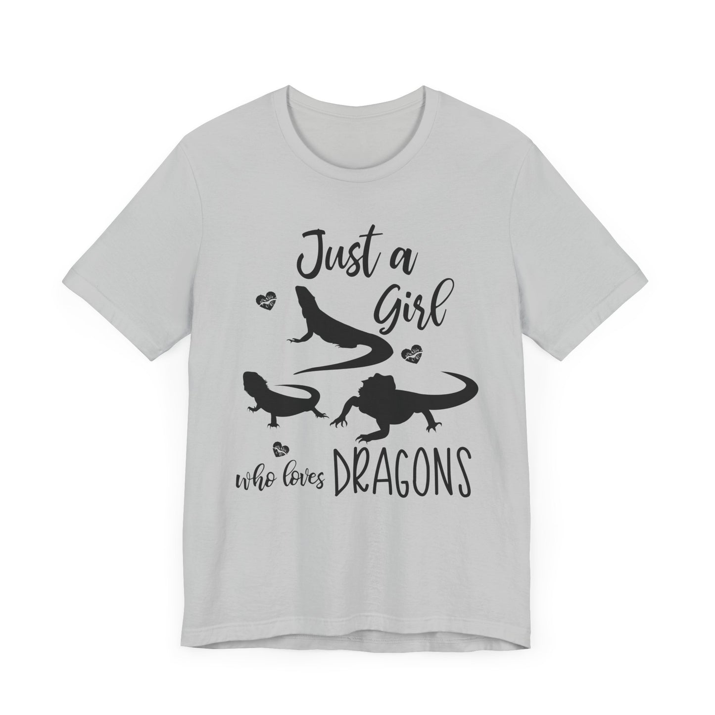 "Girl Who Loves Bearded Dragons" Unisex Jersey Tee - Casual Everyday Wear - Great for Reptile Lovers
