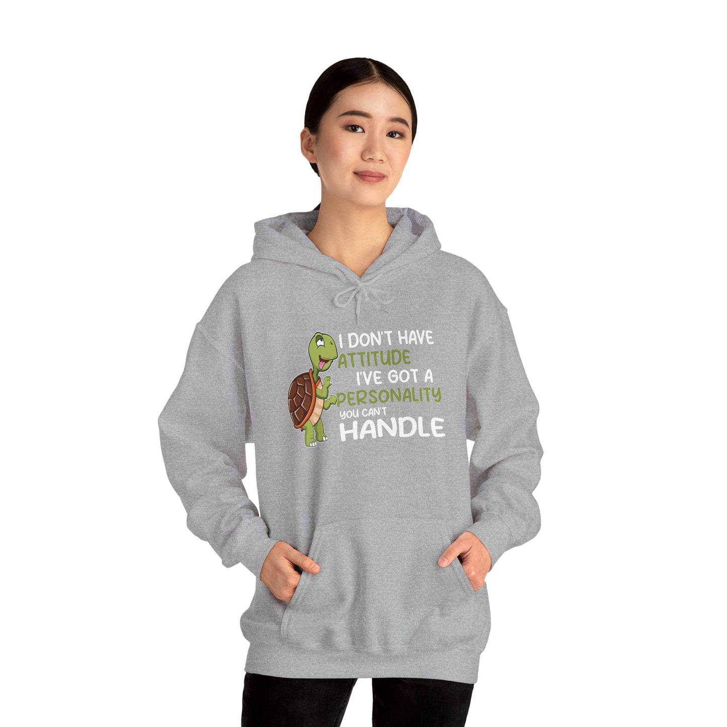 "A Personality You Can't Handle" Cozy Unisex Hooded Sweatshirt with Bold Print - Great for Reptile Lovers