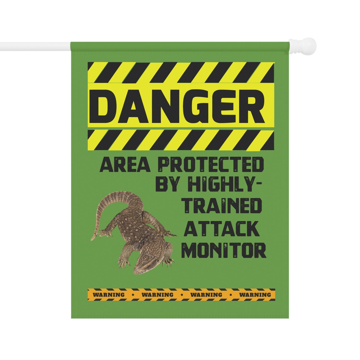 Savannah Monitor Danger Garden House Banner - Customizable Outdoor Decor to Showcase Your Love of Reptiles