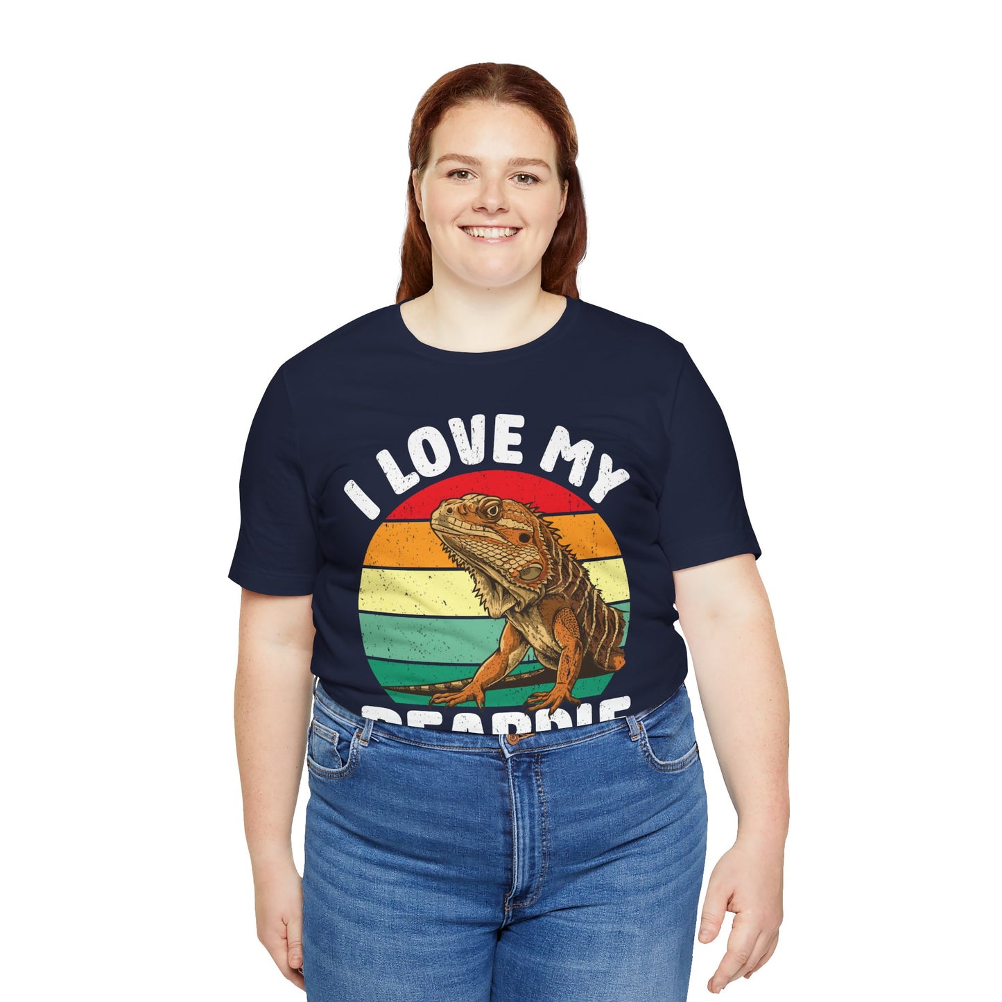 "I Love My Beardie" Unisex Jersey Tee - Casual Everyday Wear - Great for Reptile Lovers