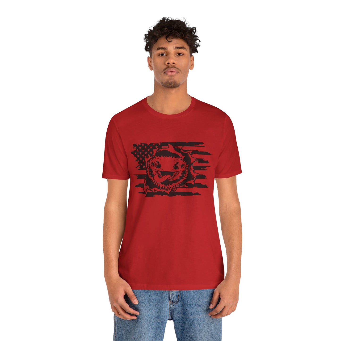 Beardie Flag Exit Unisex Jersey Tee - Casual Everyday Wear - Great for Reptile Lovers