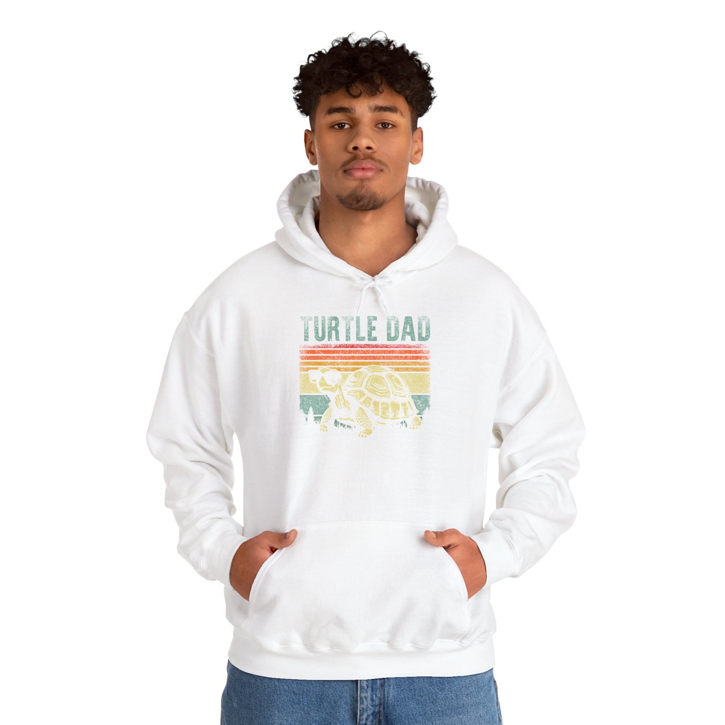 "Turtle Dad" Unisex Hooded Sweatshirt with Bold Print - Great for Reptile Lovers