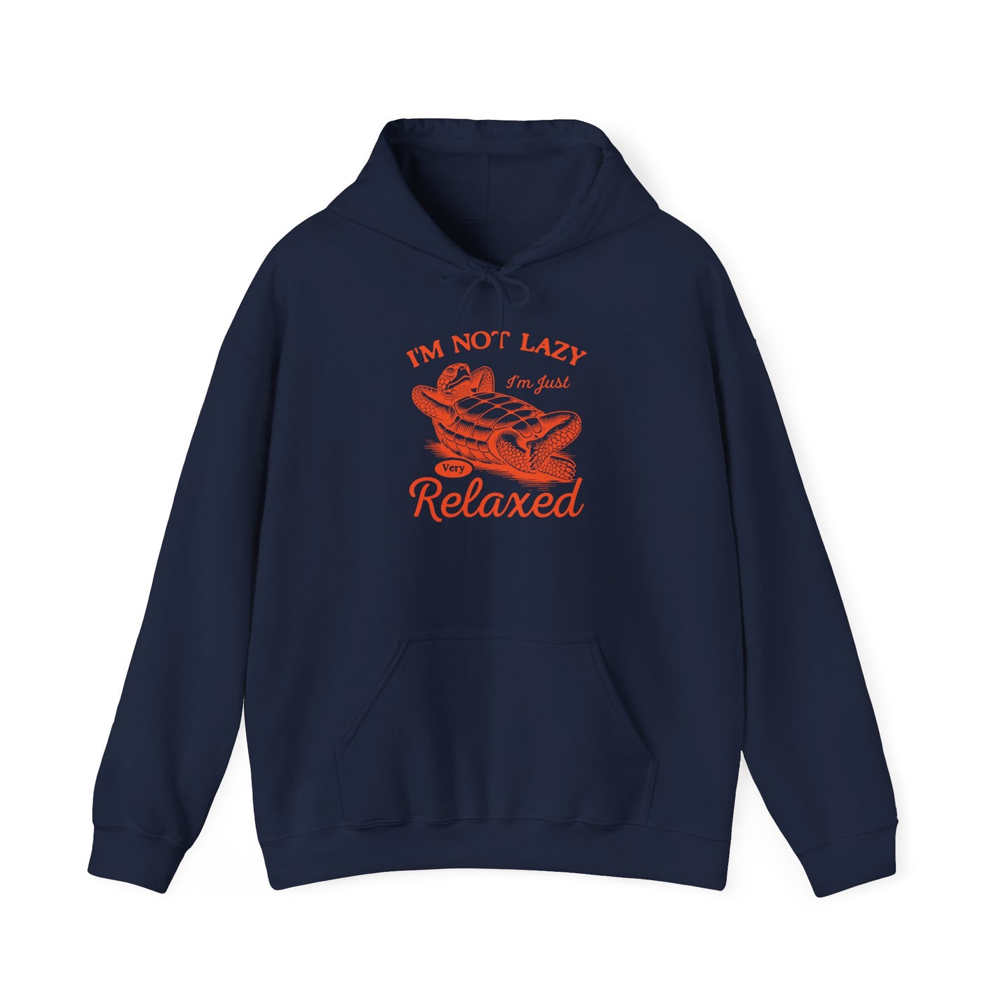 "I'm Not Lazy" Cozy Unisex Hooded Sweatshirt with Bold Print - Great for Reptile Lovers