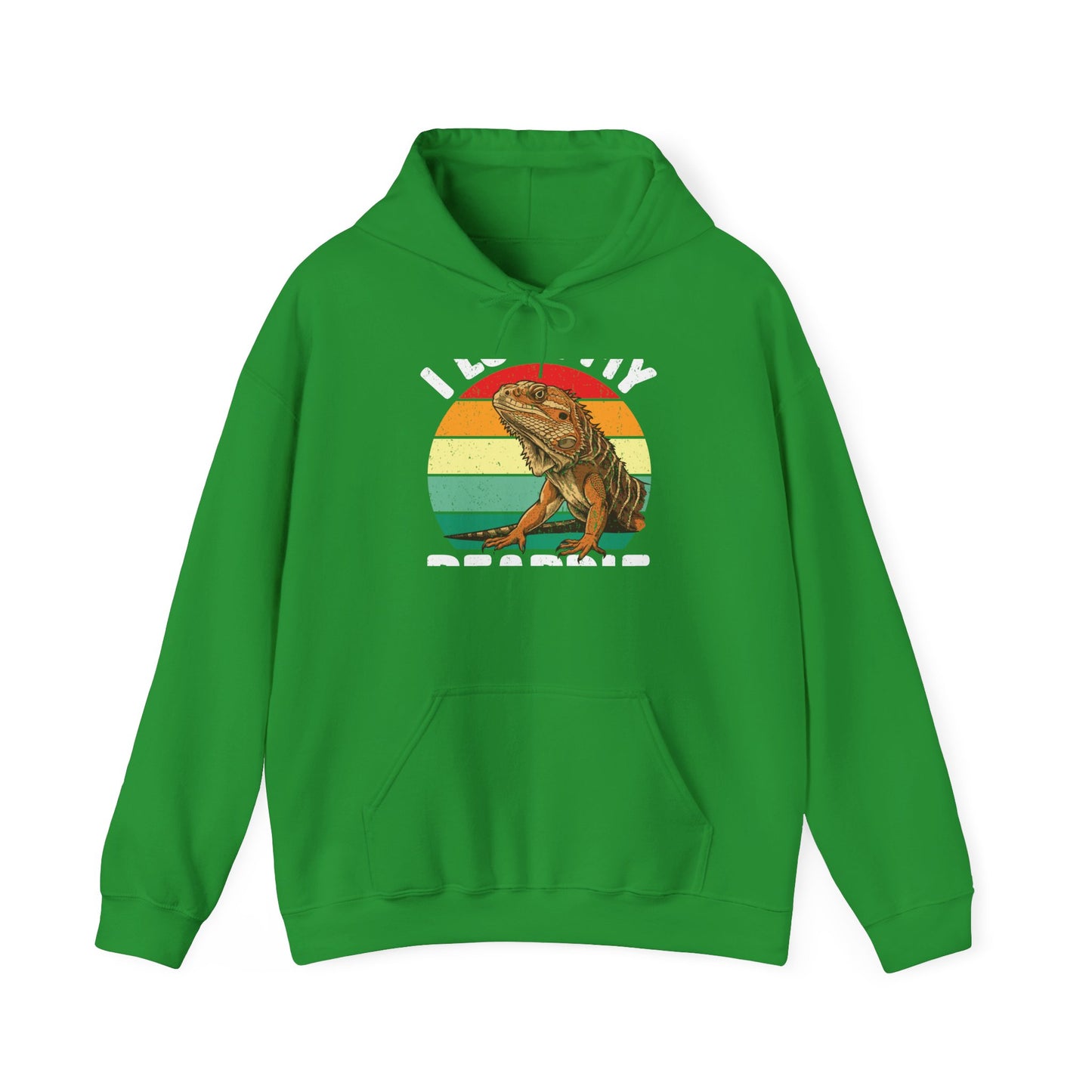 Beardie Unisex Hooded Sweatshirt with Bold Print - Great for Reptile Lovers