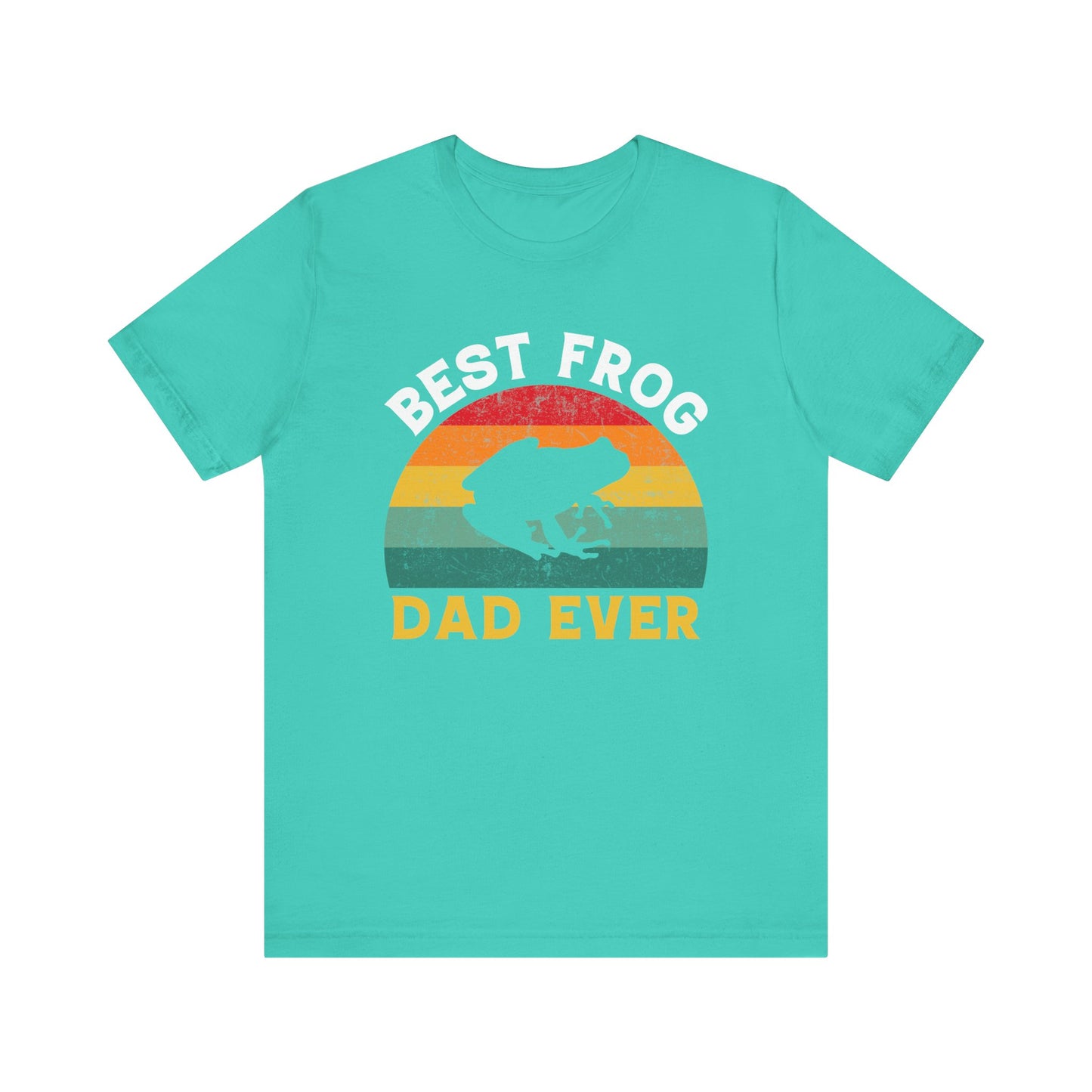 "Best Frog Dad" Print Unisex Jersey Tee - Casual Everyday Wear - Great for Reptile Lovers