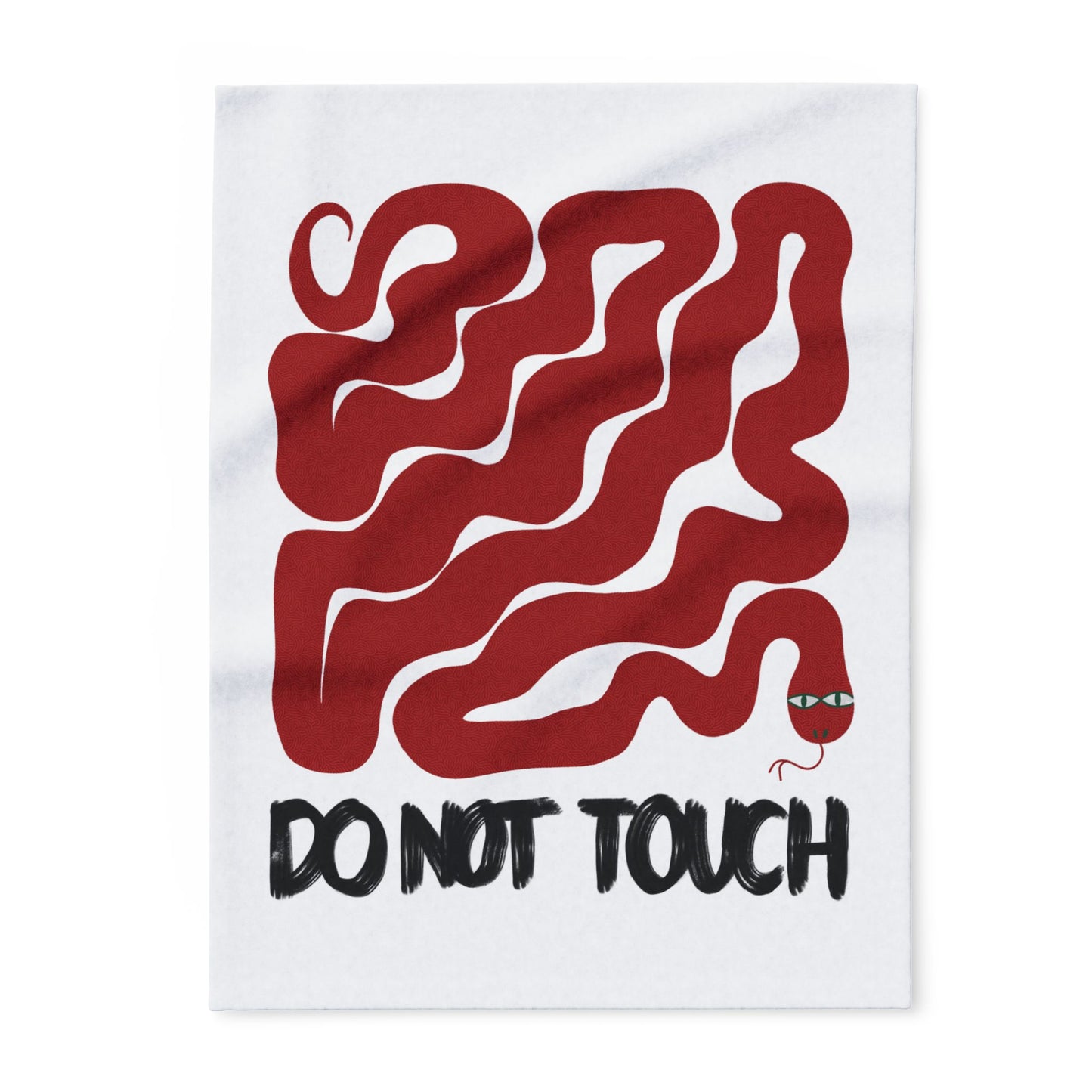 "Do Not Touch" Cozy Arctic Fleece Blanket | Perfect for Home Decor, Gifting, and Cozy Nights - Snuggle up with a Reptile