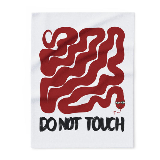 "Do Not Touch" Cozy Arctic Fleece Blanket | Perfect for Home Decor, Gifting, and Cozy Nights - Snuggle up with a Reptile