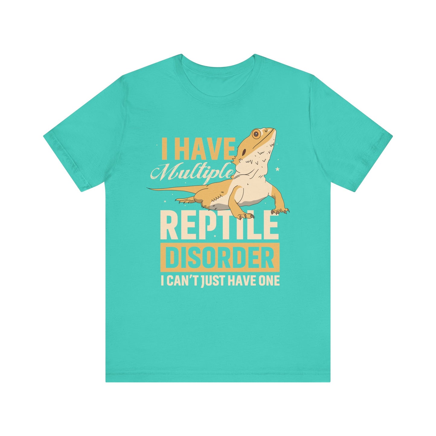 "Multiple Reptile Disorder" Print Unisex Jersey Tee - Casual Everyday Wear - Great for Reptile Lovers