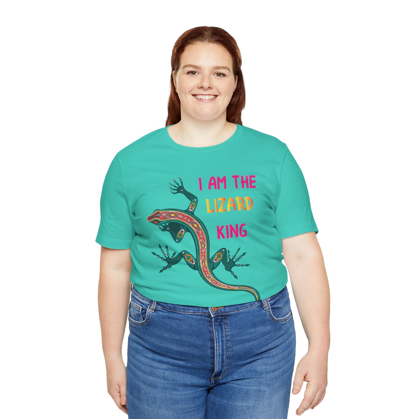 "I Am the Lizard King" Print Unisex Jersey Tee - Casual Everyday Wear - Great for Reptile Lovers