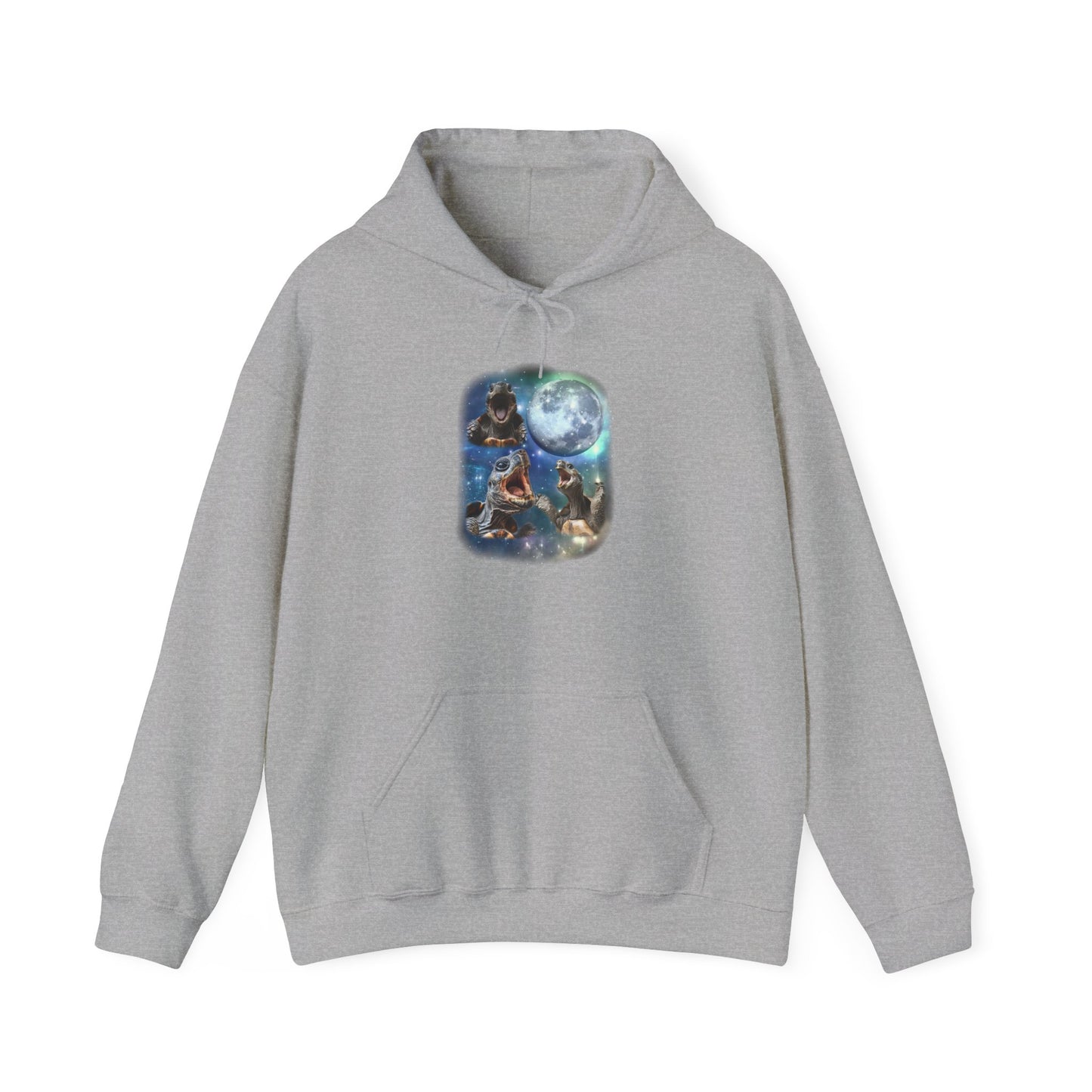 Tortoise Howl Cozy Unisex Hooded Sweatshirt with Bold Print - Great for Reptile Lovers