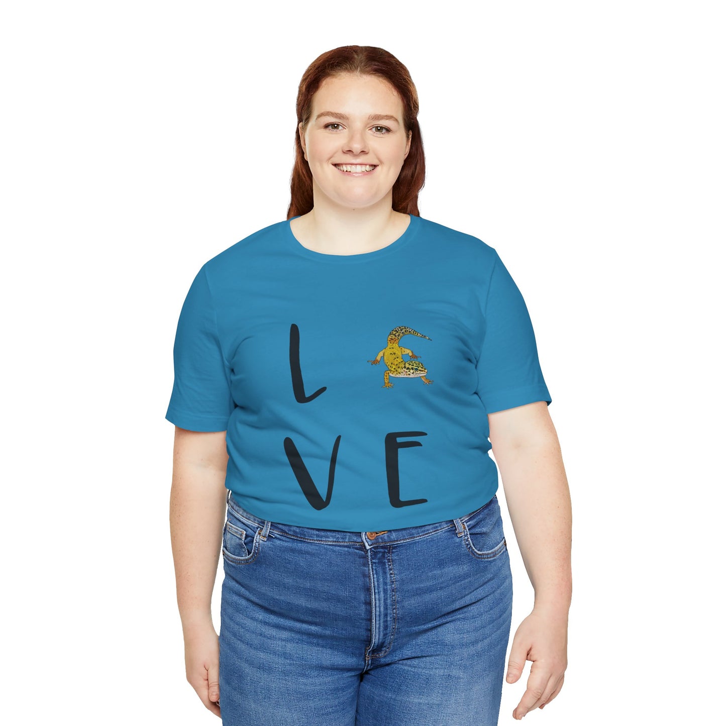 Leopard Gecko Love Unisex Jersey Tee - Casual Everyday Wear - Great for Reptile Lovers